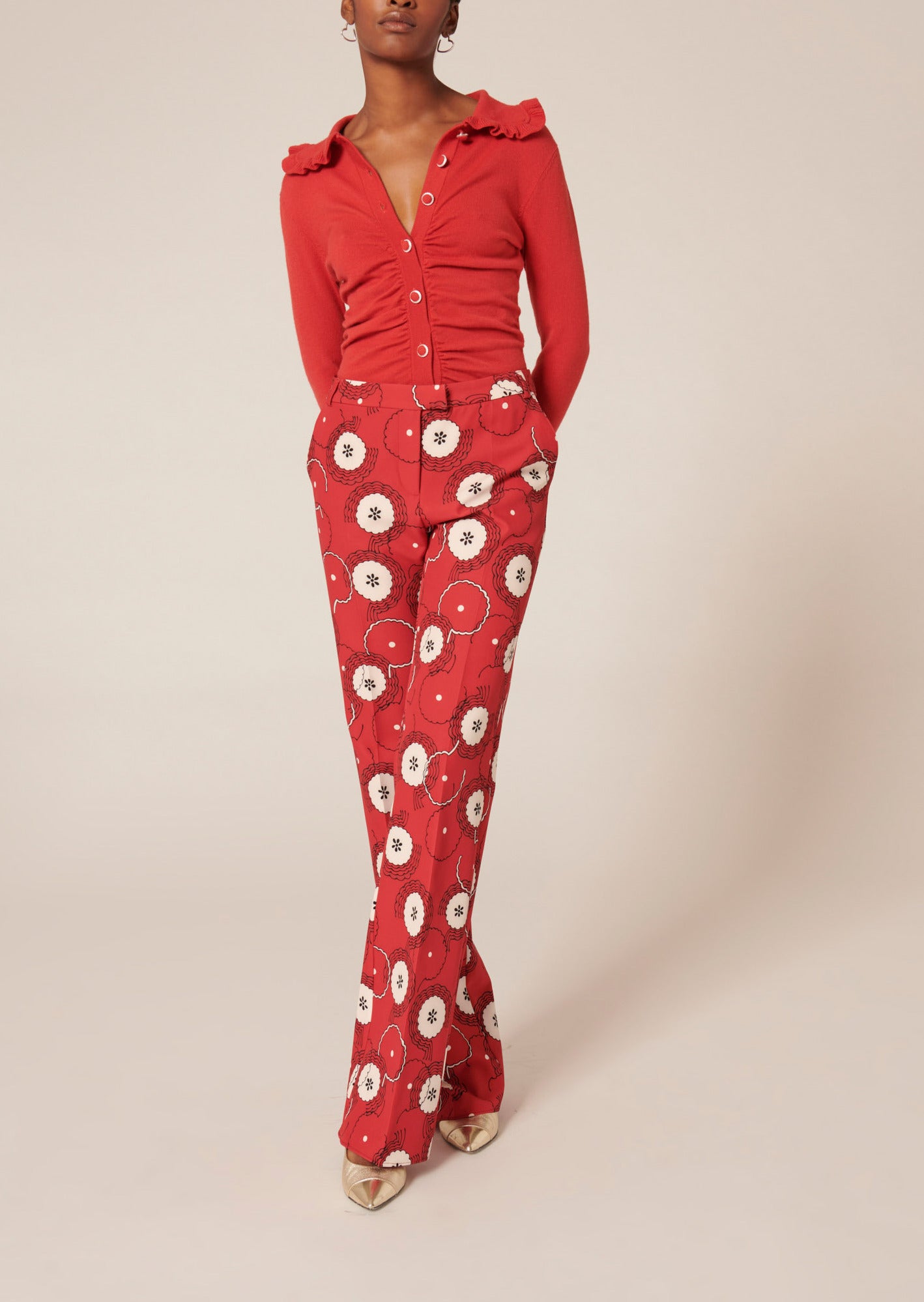 Body Potema rouge en laine merinos Faume - seconde main