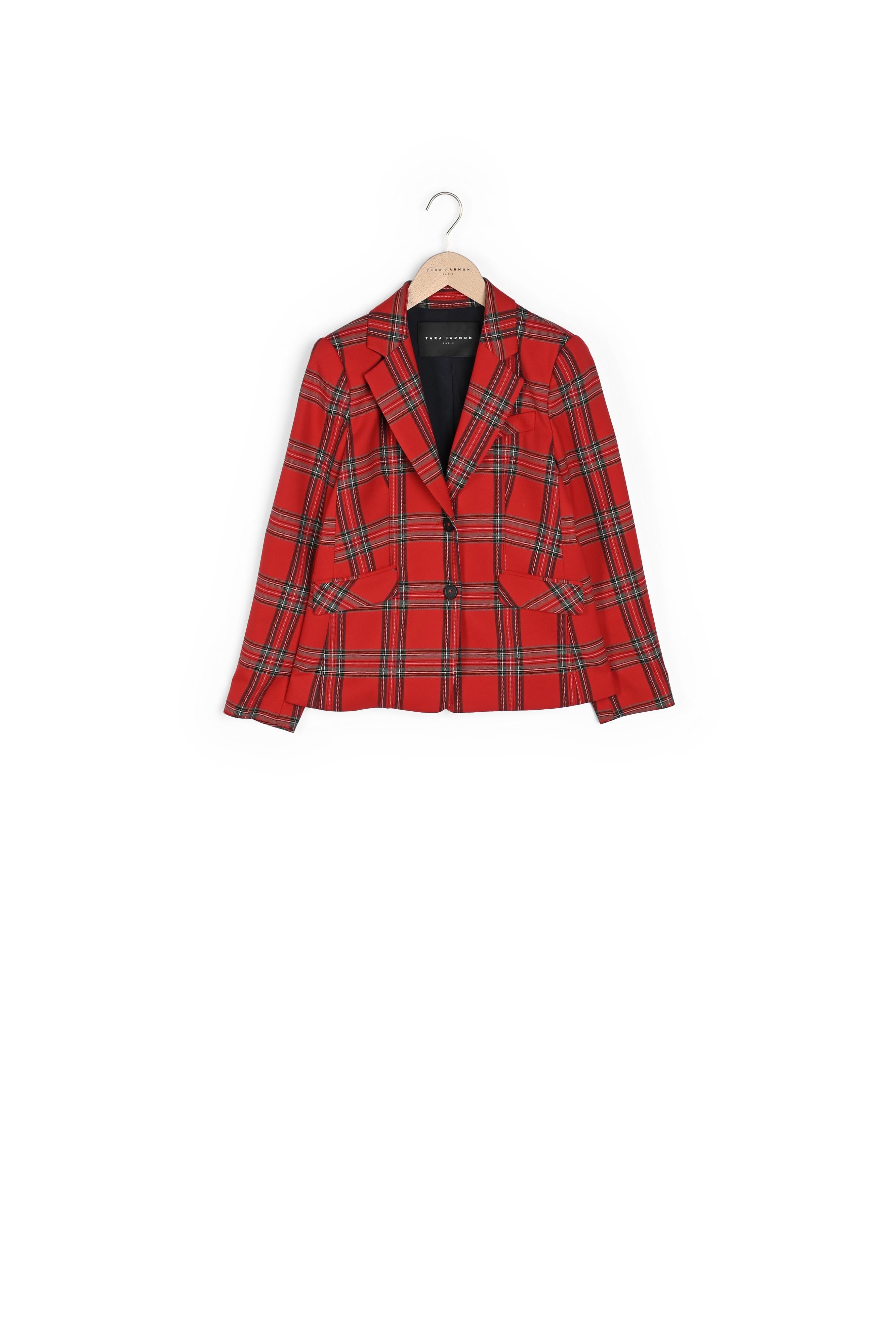 Veste Virginie rouge en tartan Faume - seconde main