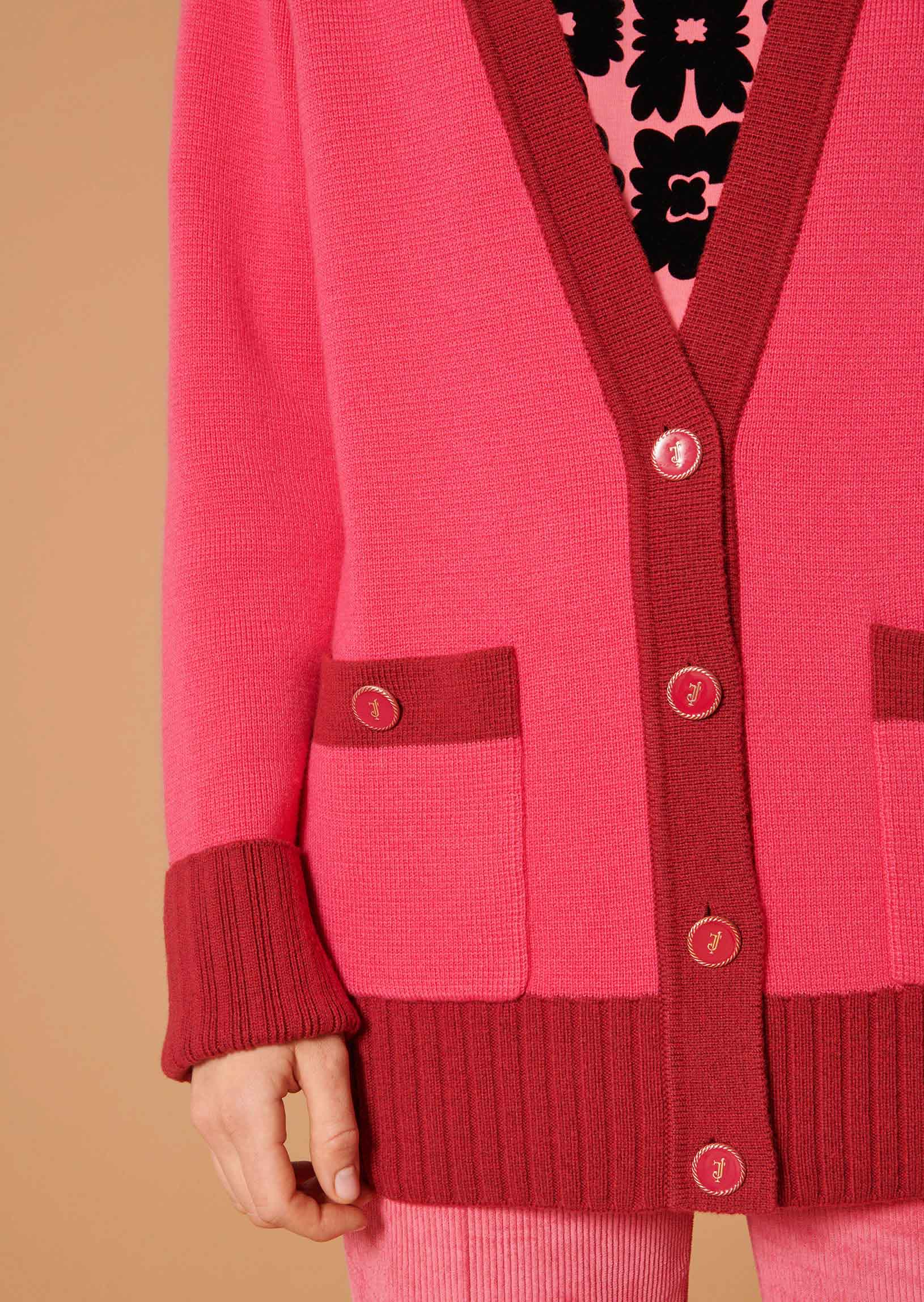 Gilet Gia rose en laine Faume - seconde main