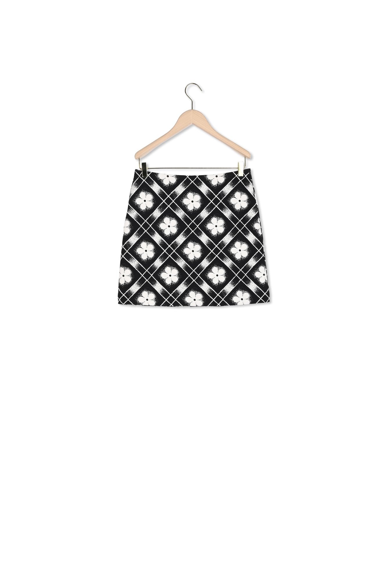 Jupe Jude noire imprimé à fleurs Faume - seconde main