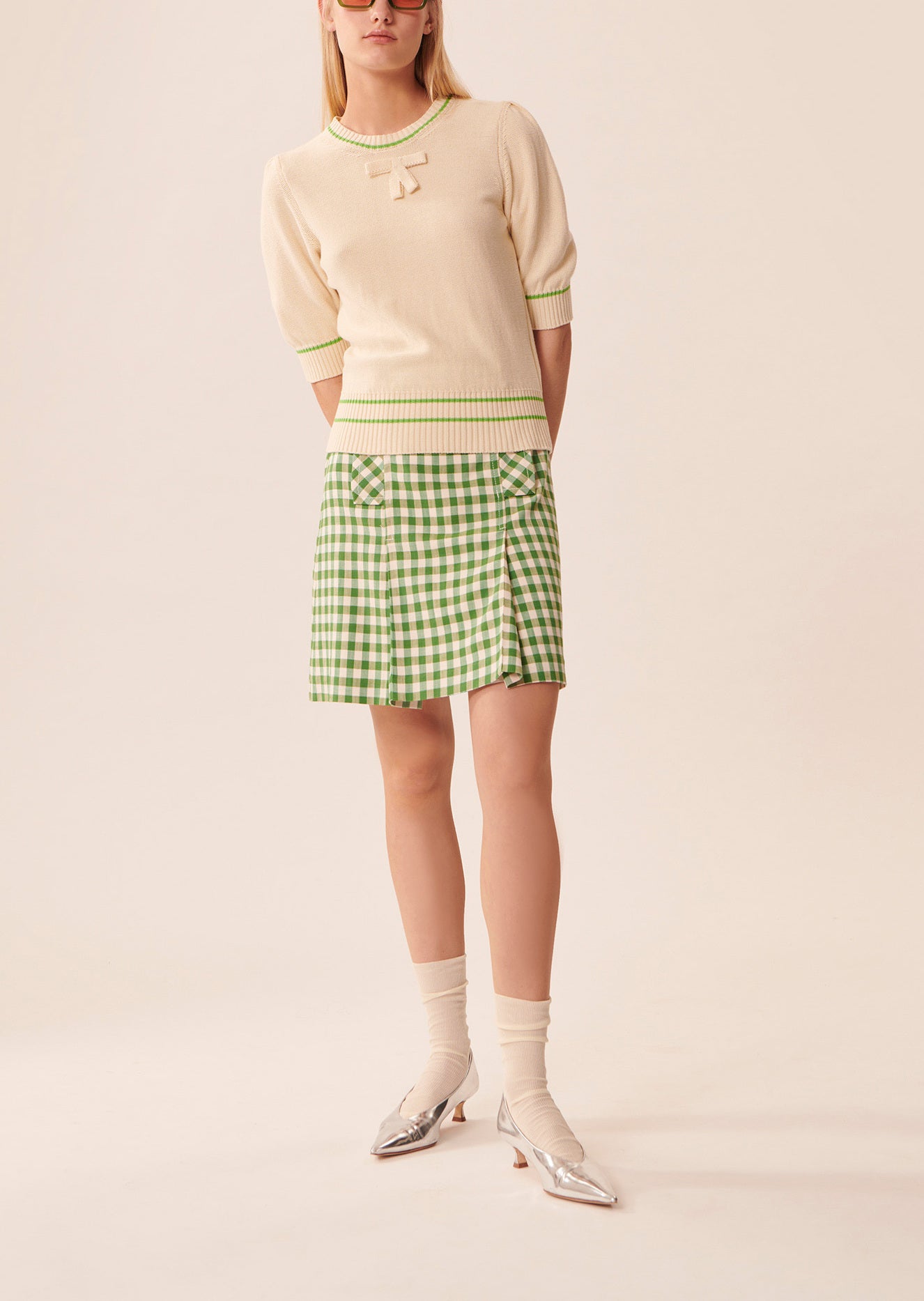 Pull Poupee écru en maille Faume - seconde main