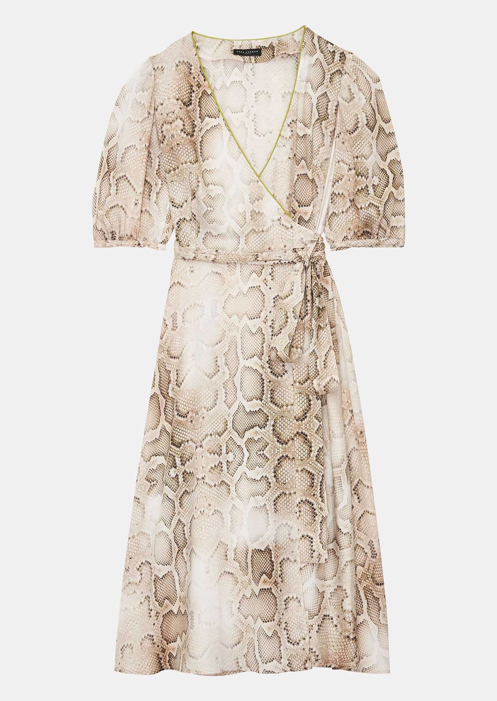 Robe Rikky écrue imprimé python Faume - seconde main