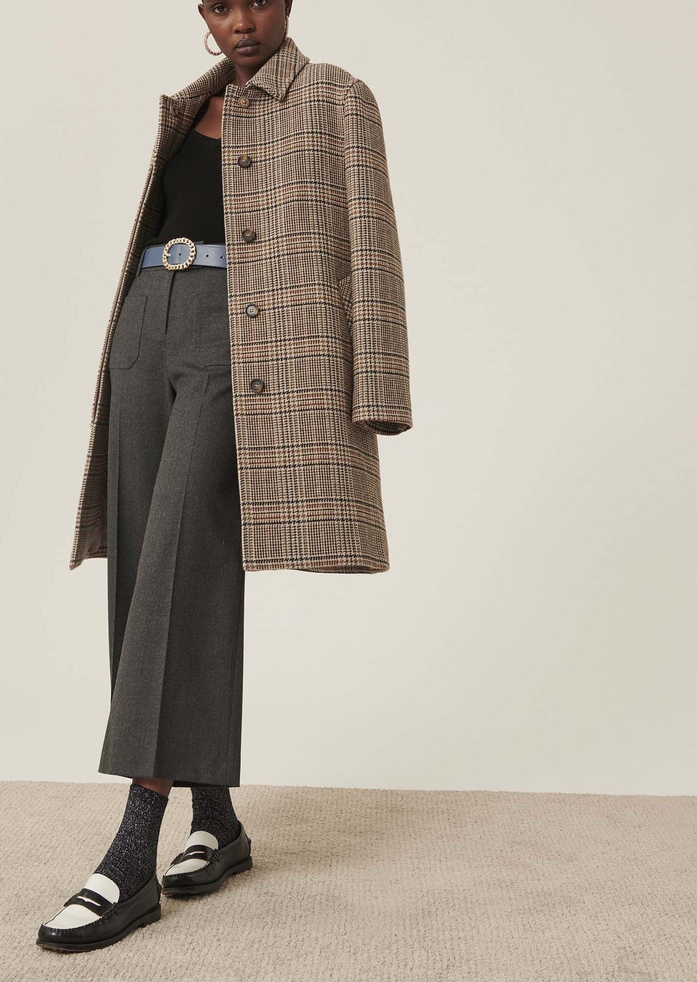 Pantalon Paulino gris foncé en flanelle Faume - seconde main