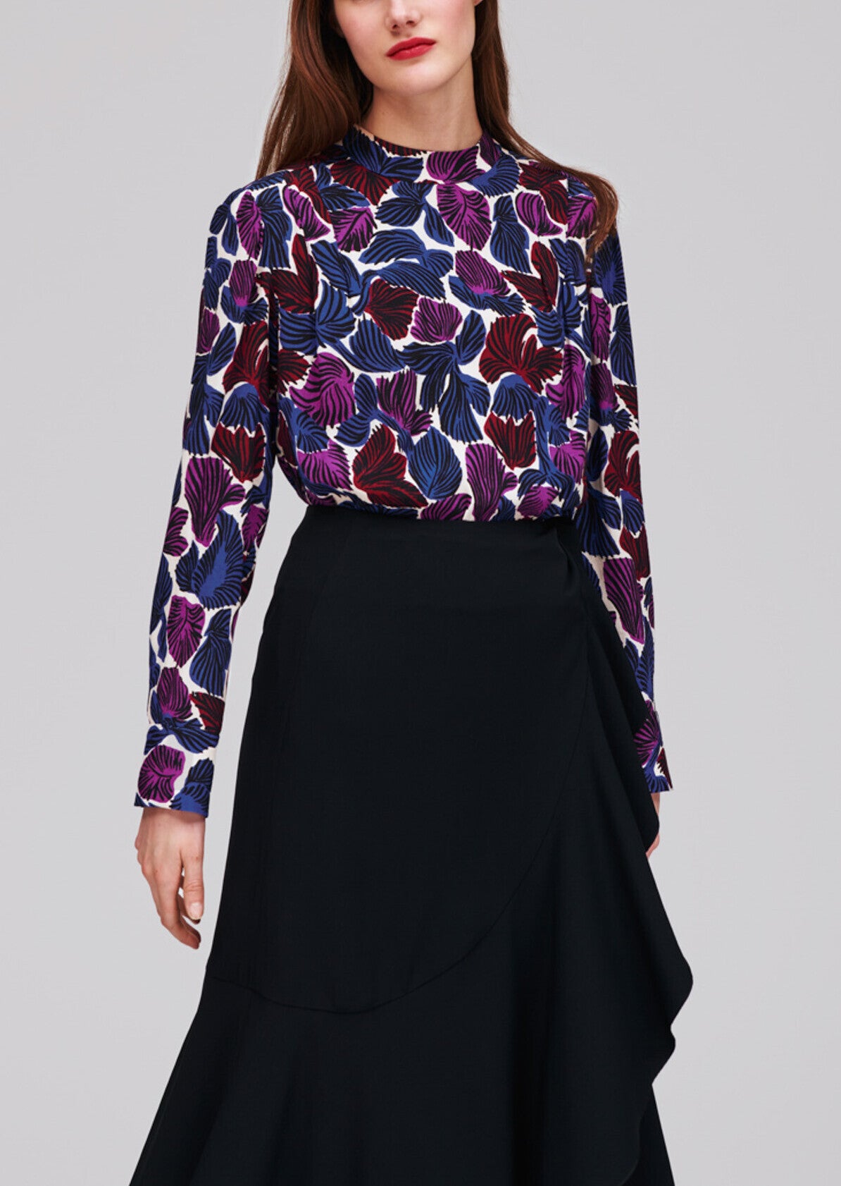 Jupe longue noire en viscose Faume - seconde main