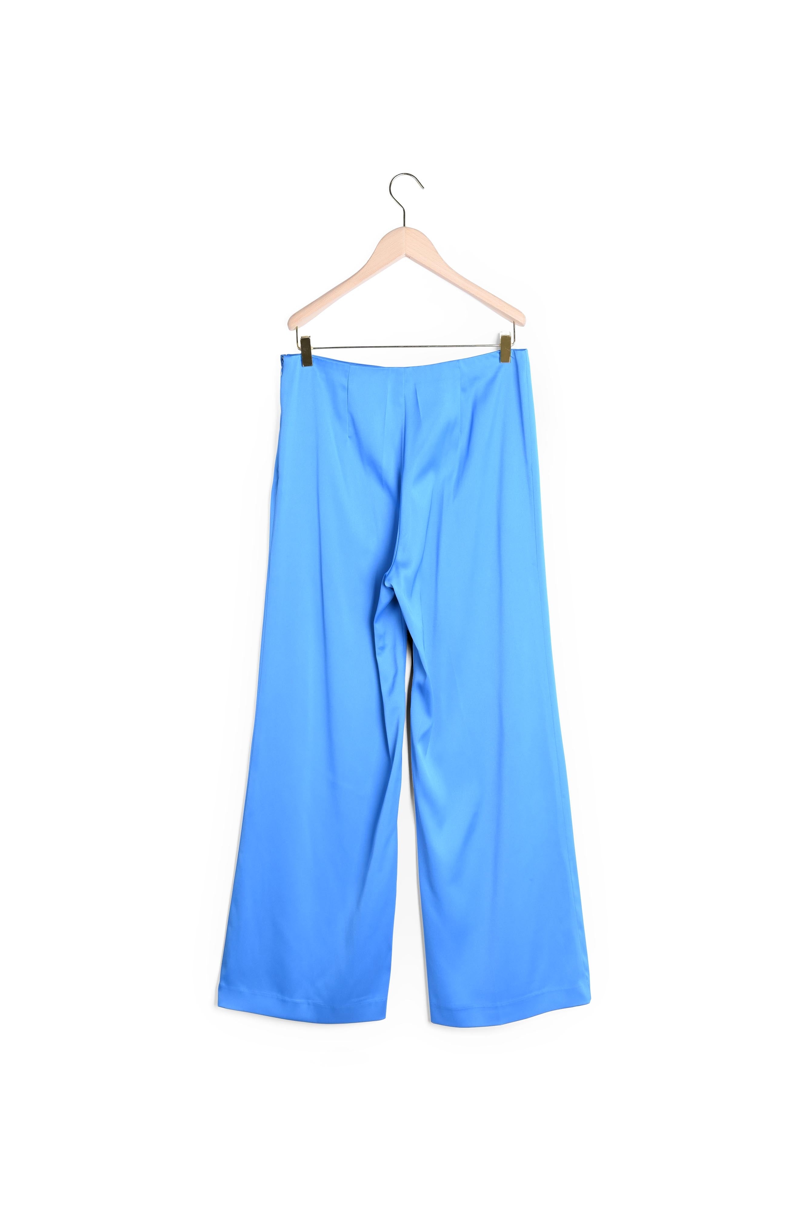 Pantalon Poema bleu en satin Faume - seconde main