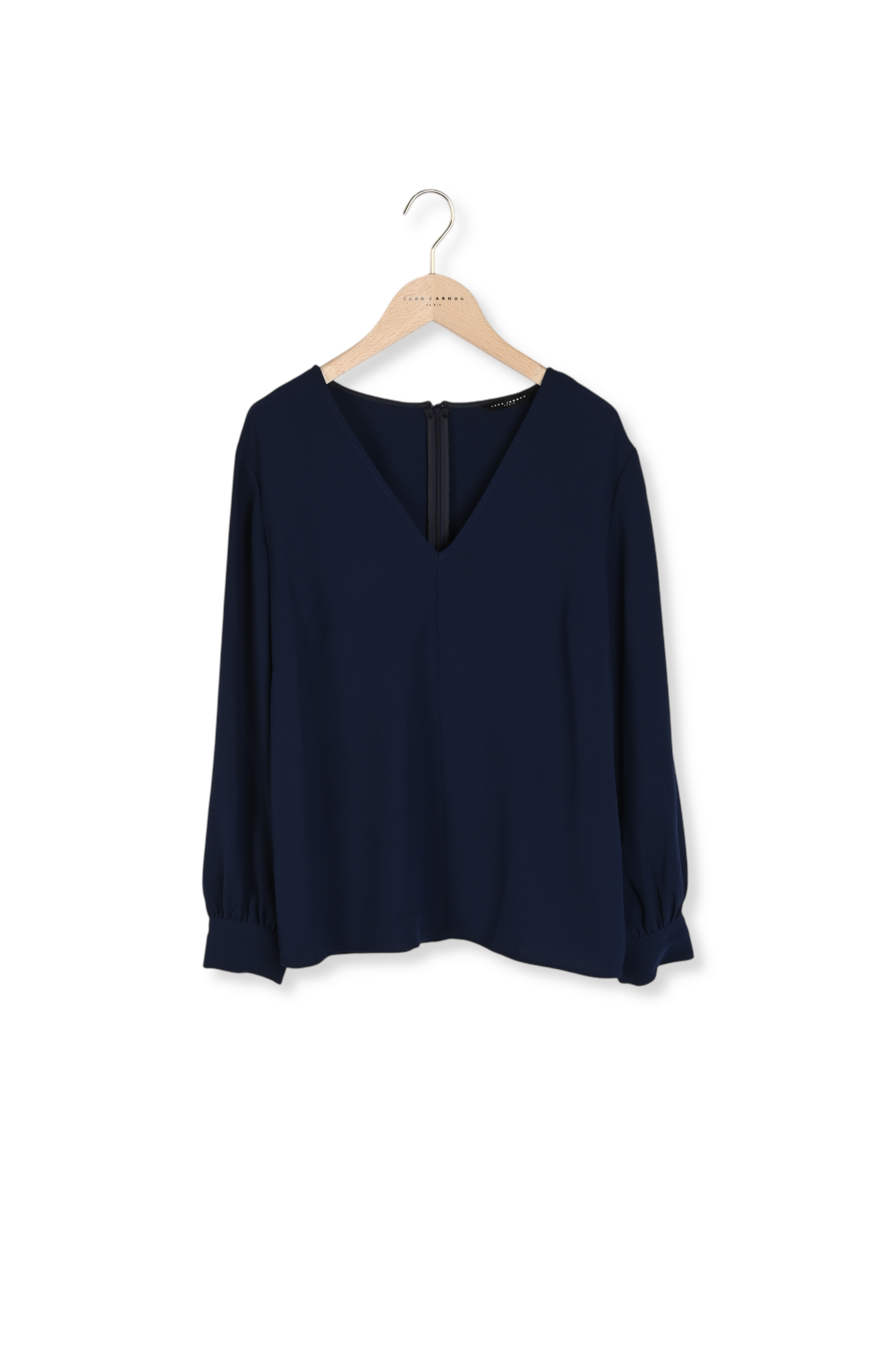 Blouse Taddeus bleu nuit en crêpe Faume - seconde main