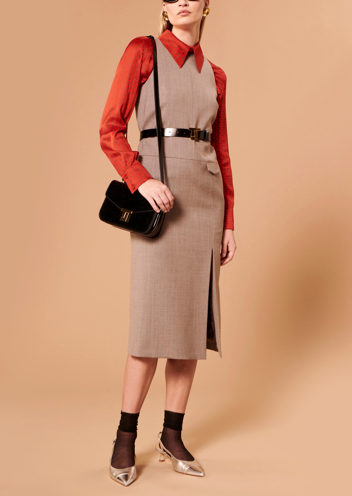 Robe Rollande beige en flanelle Faume - seconde main