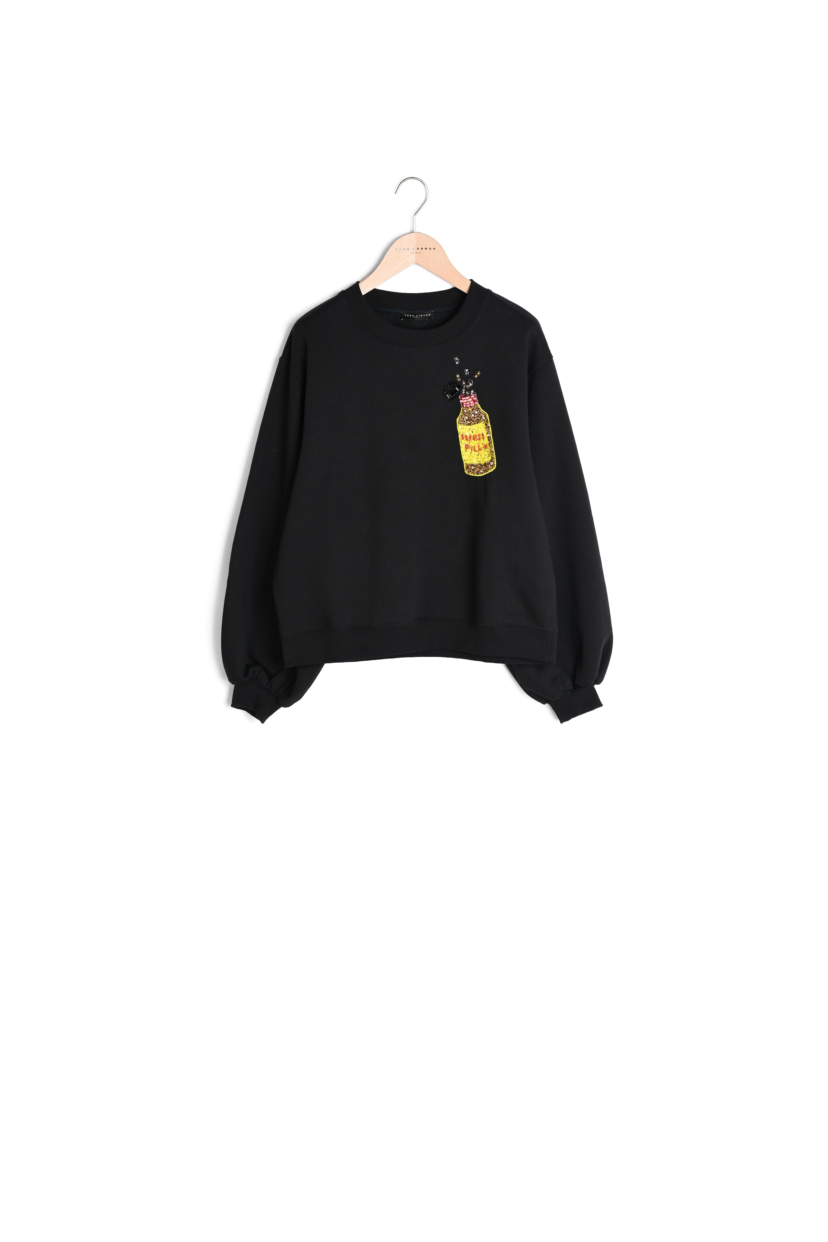 Sweat Pills noir en molleton Faume - seconde main