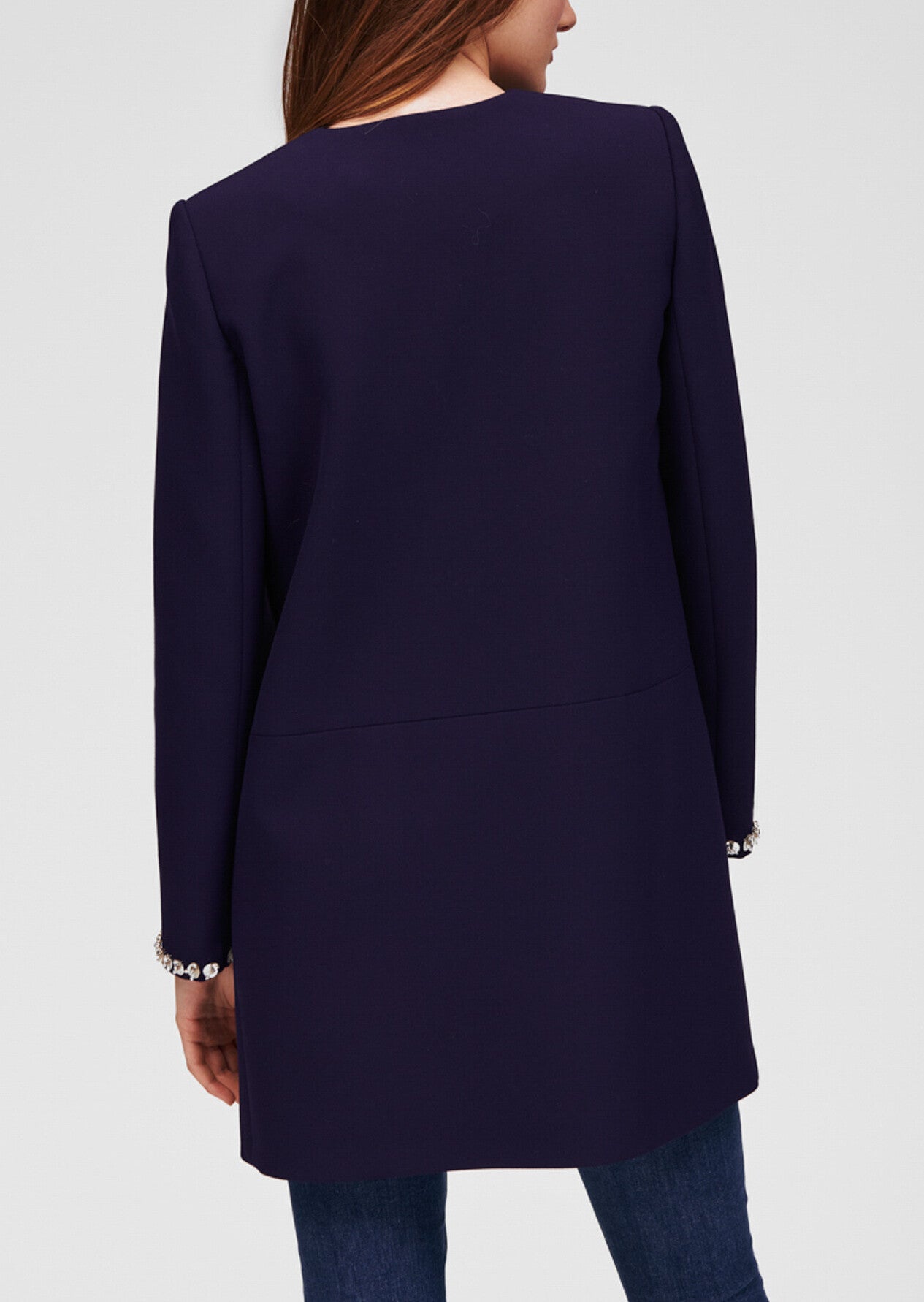 Manteau bijoux bleu nuit Faume - seconde main