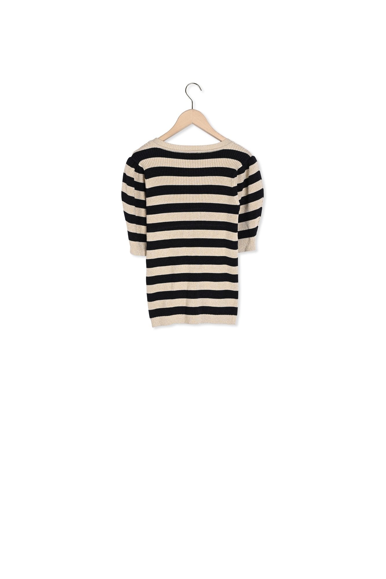 Maille côtelée Nelle lurex marine et dorée Faume - seconde main