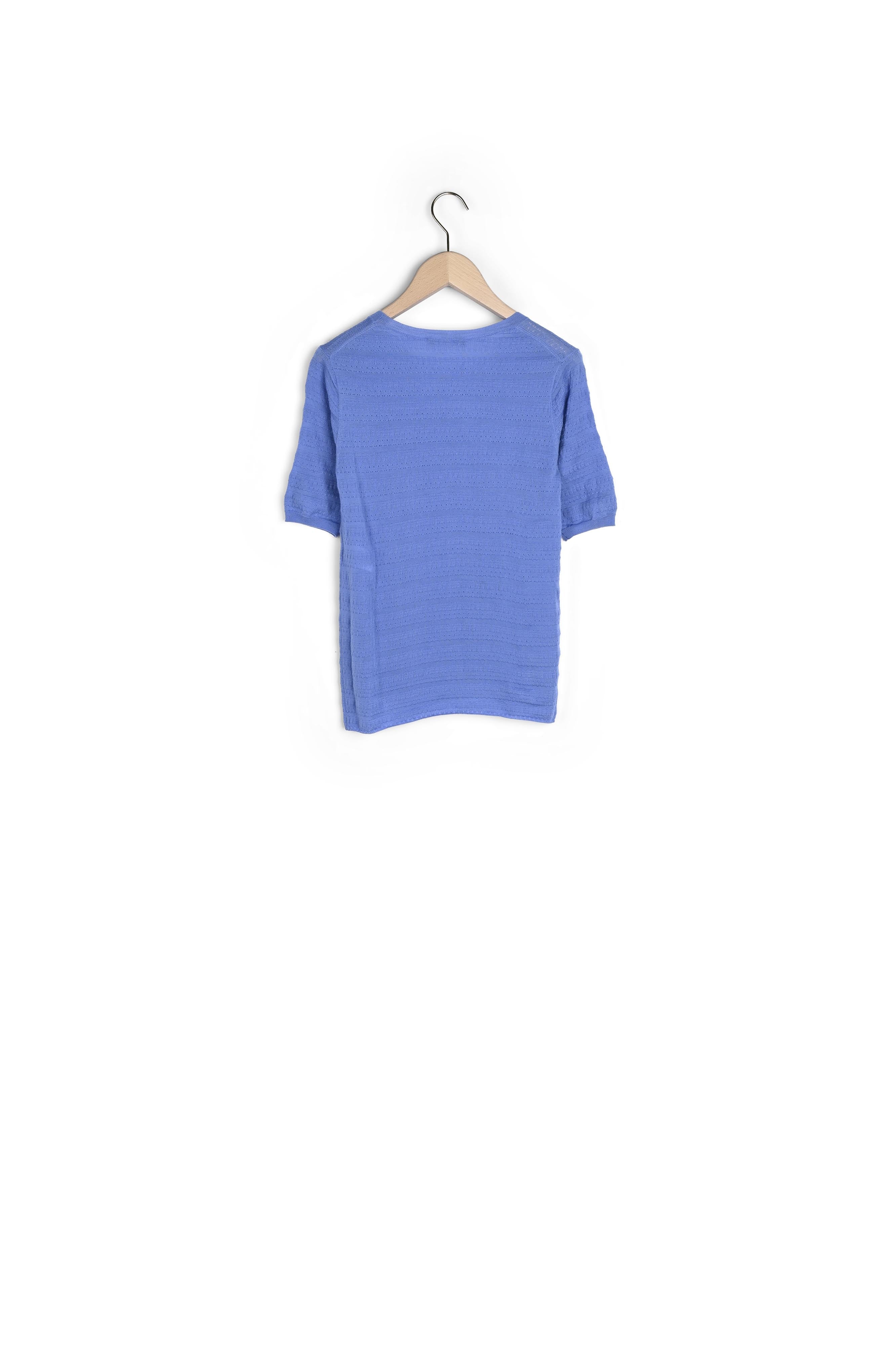 Pull Payper bleu tendre en merinos extrafin Faume - seconde main