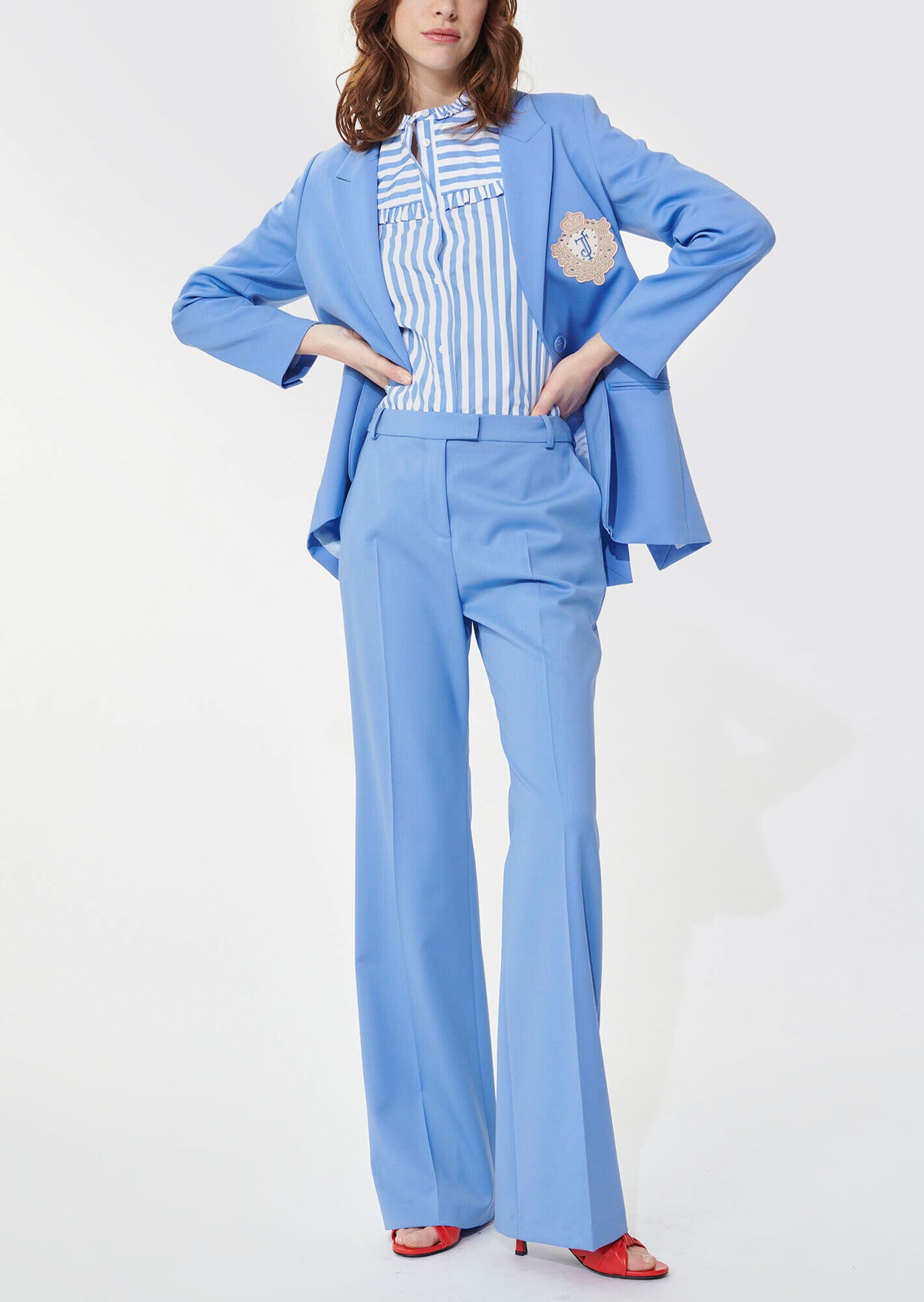 Pantalon Patti bleu tendre en laine froide Faume - seconde main