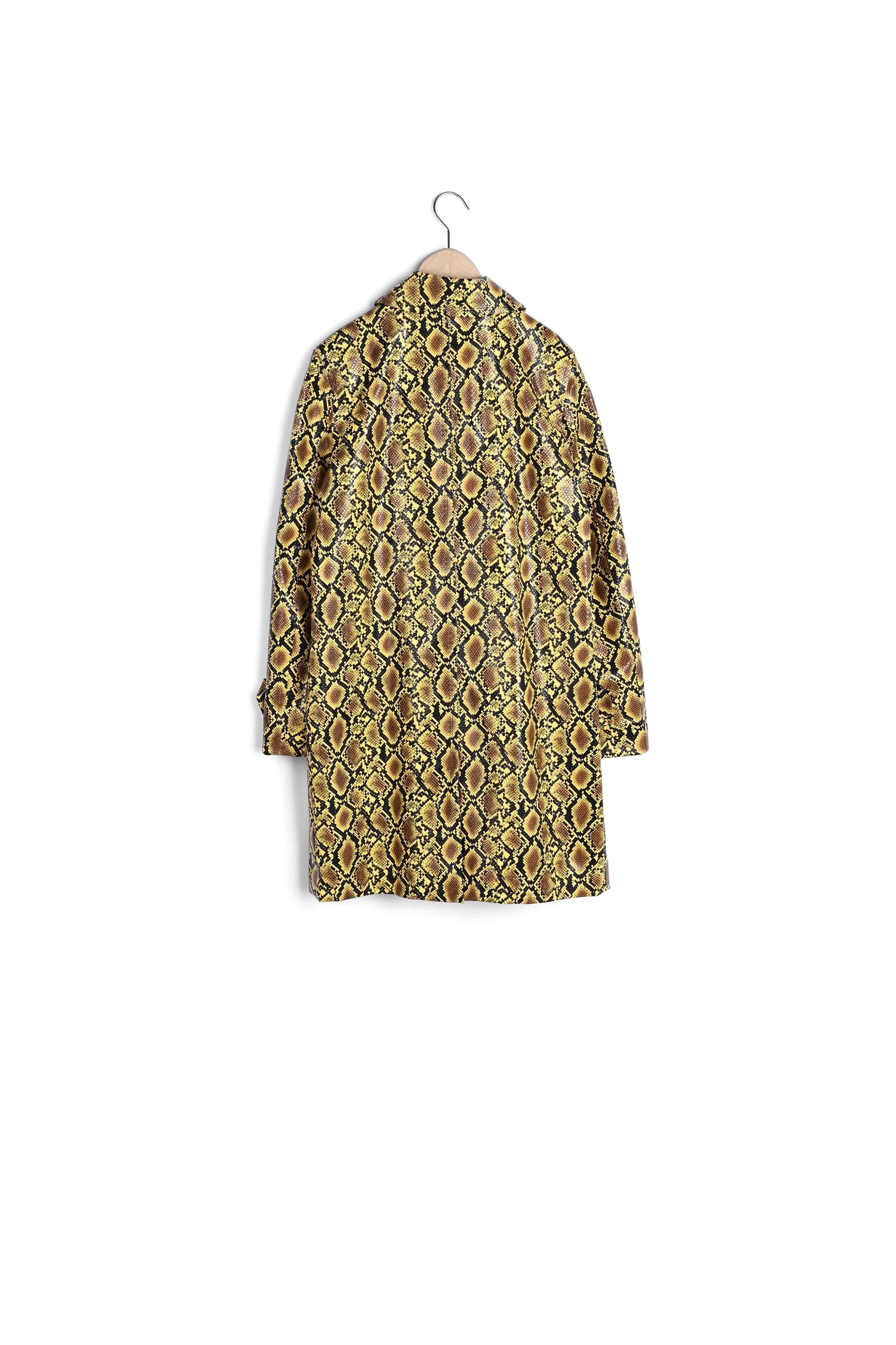 Manteau Maina jaune motif python Faume - seconde main