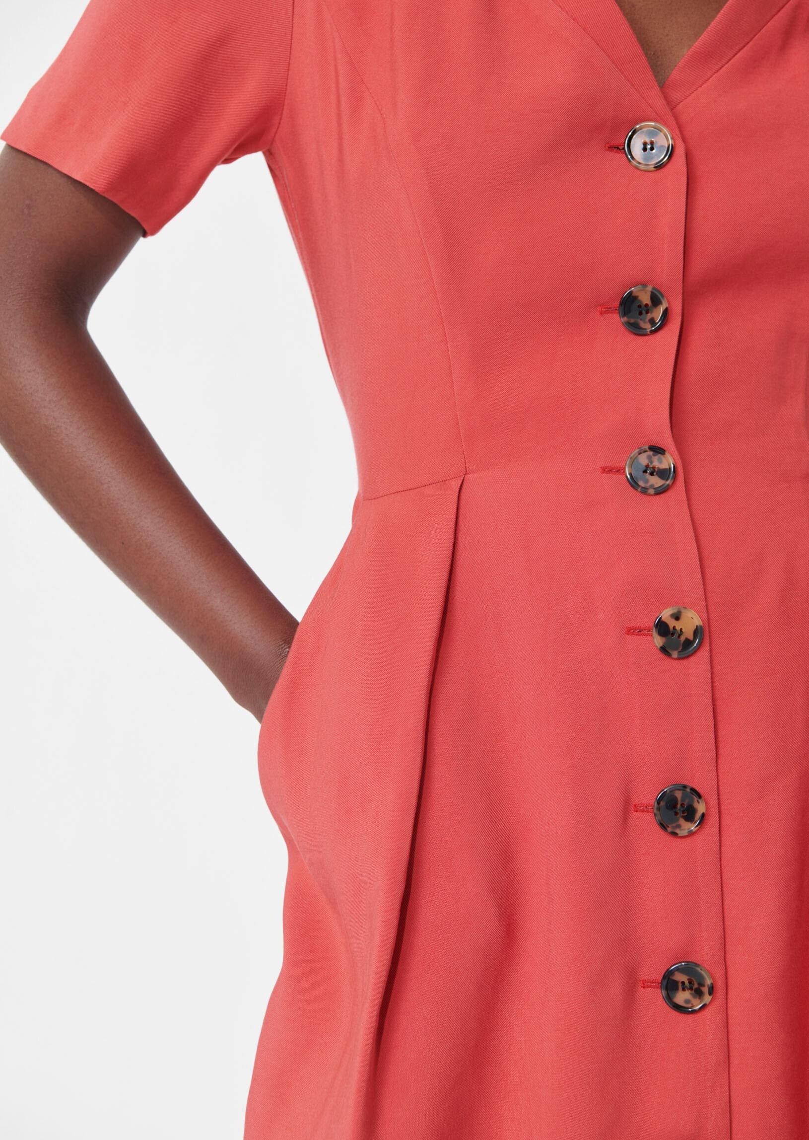 Robe Rybica corail en viscose Faume - seconde main