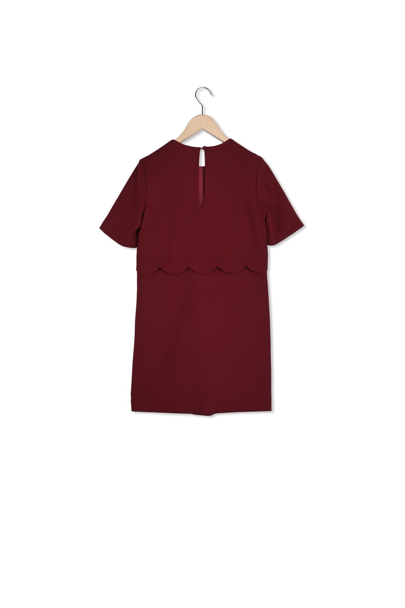 Robe Rosa bordeaux à festons Faume - seconde main