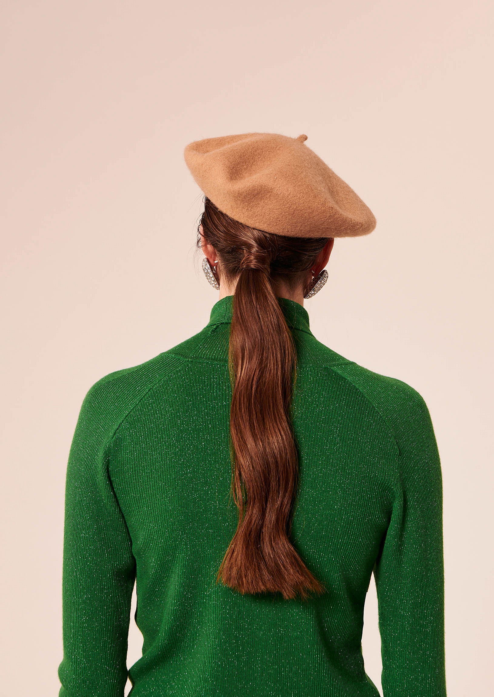 Pull Precious vert émeraude en laine et lurex Faume - seconde main