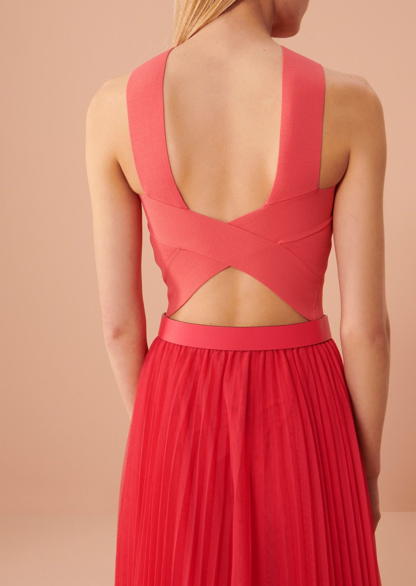 Top Prana croisé rose en maille compacte Faume - seconde main