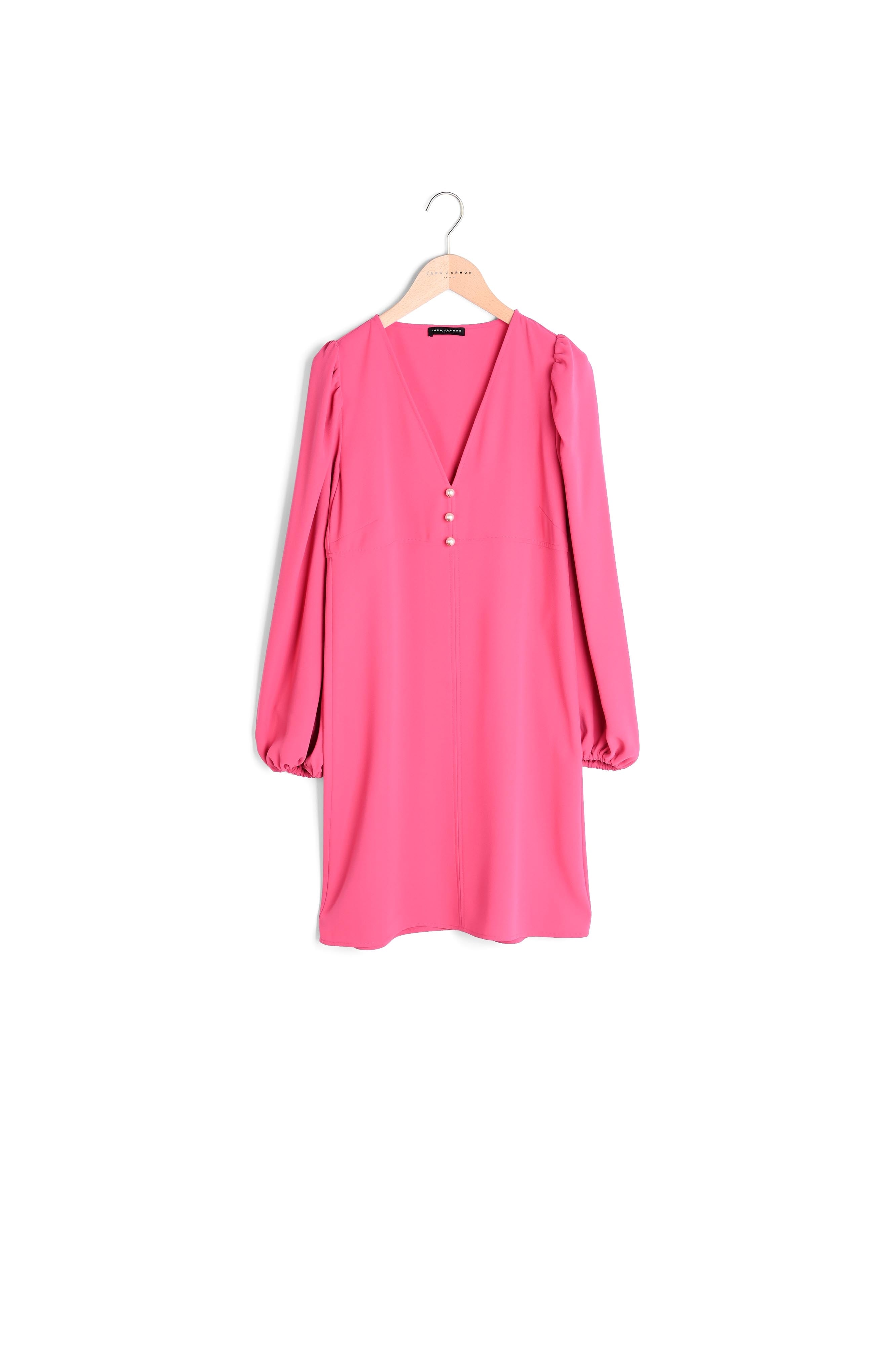 Robe Rolis rose fuchsia en crêpe Faume - seconde main