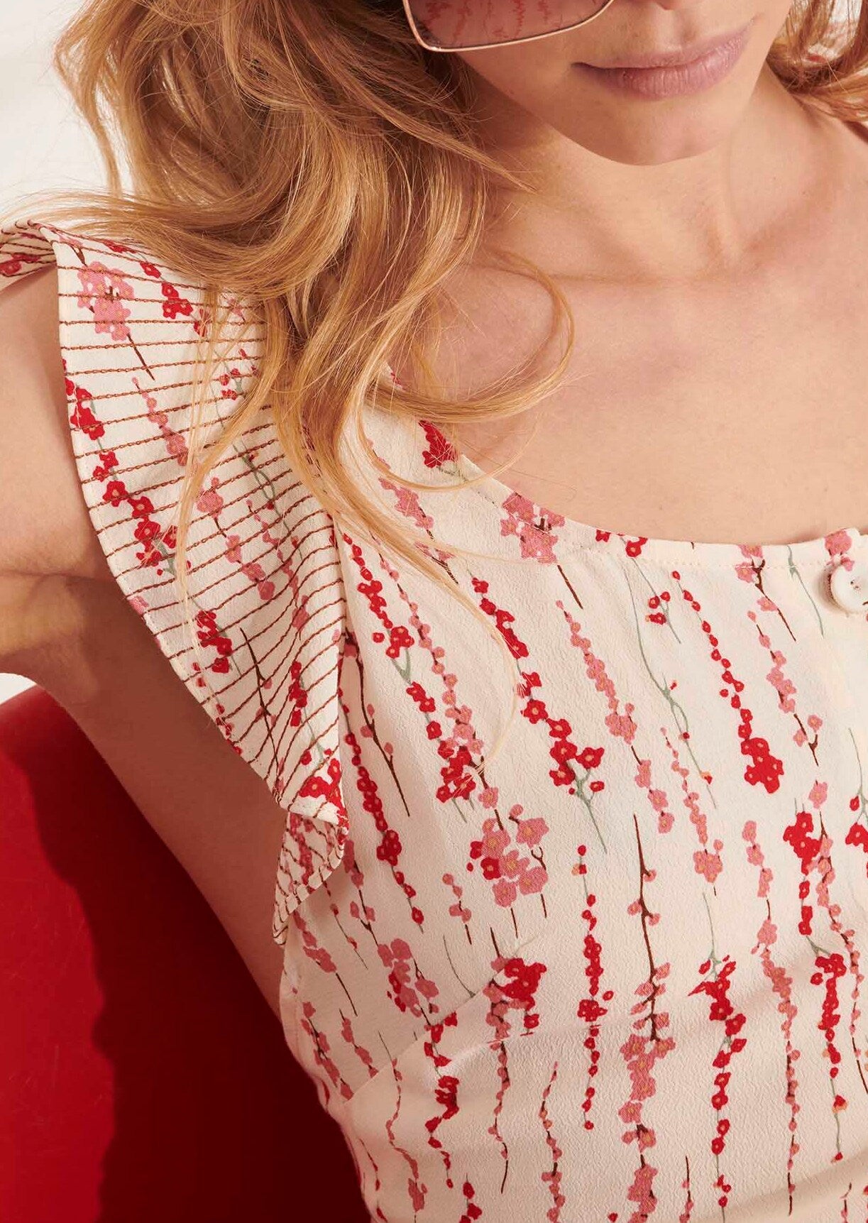 Combinaison Caitlyn écrue imprimé fleuri Faume - seconde main