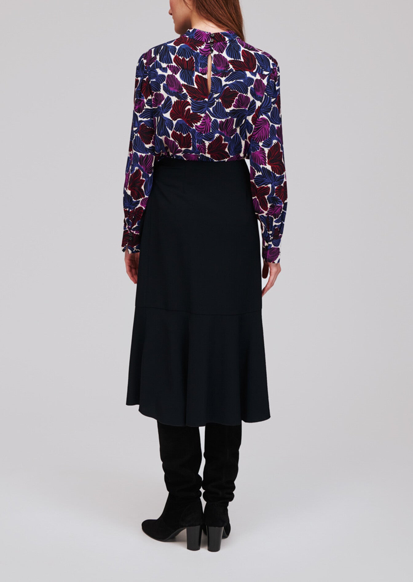 Jupe longue noire en viscose Faume - seconde main