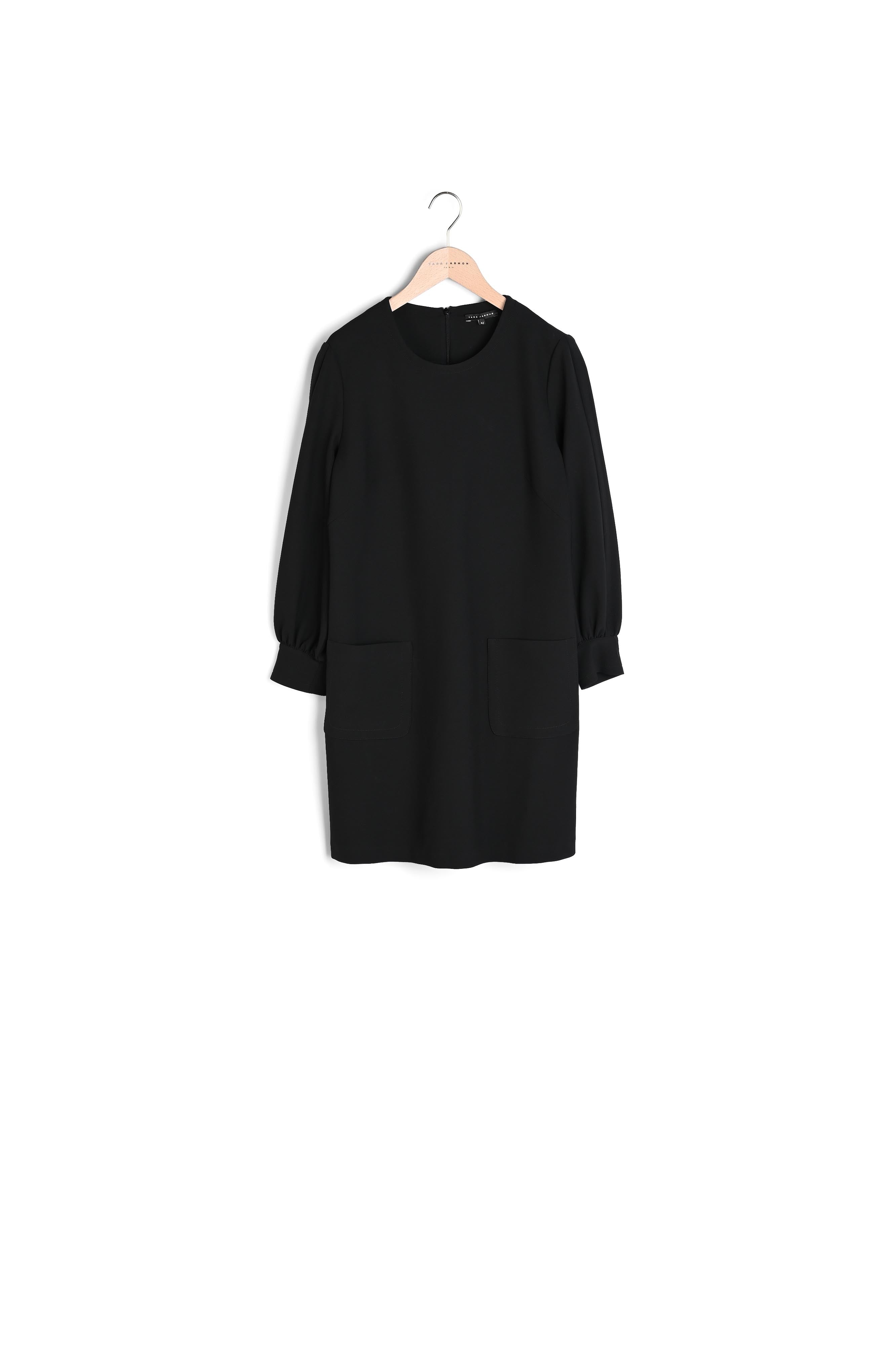 Robe Rose noir courte en crêpe Faume - seconde main