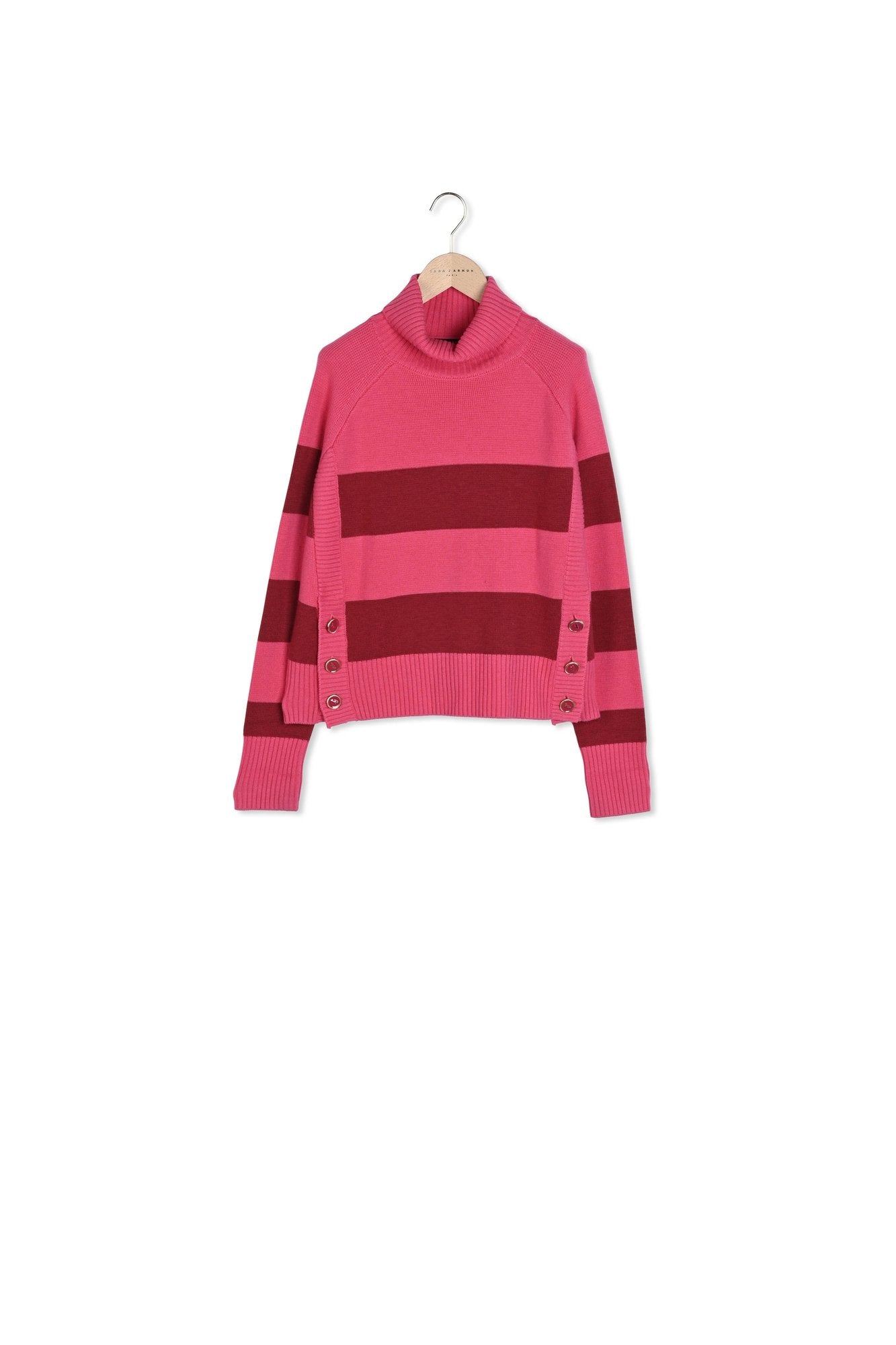 Pull Prague rose en laine Faume - seconde main