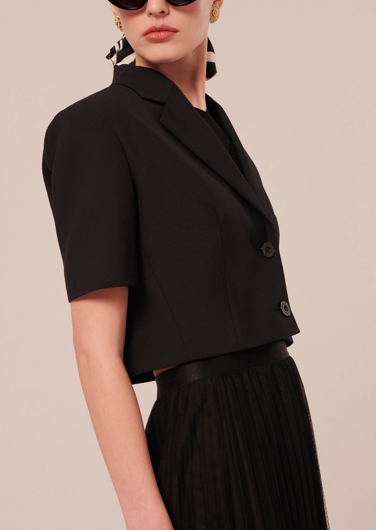 Veste Varosa noire en laine froide Faume - seconde main