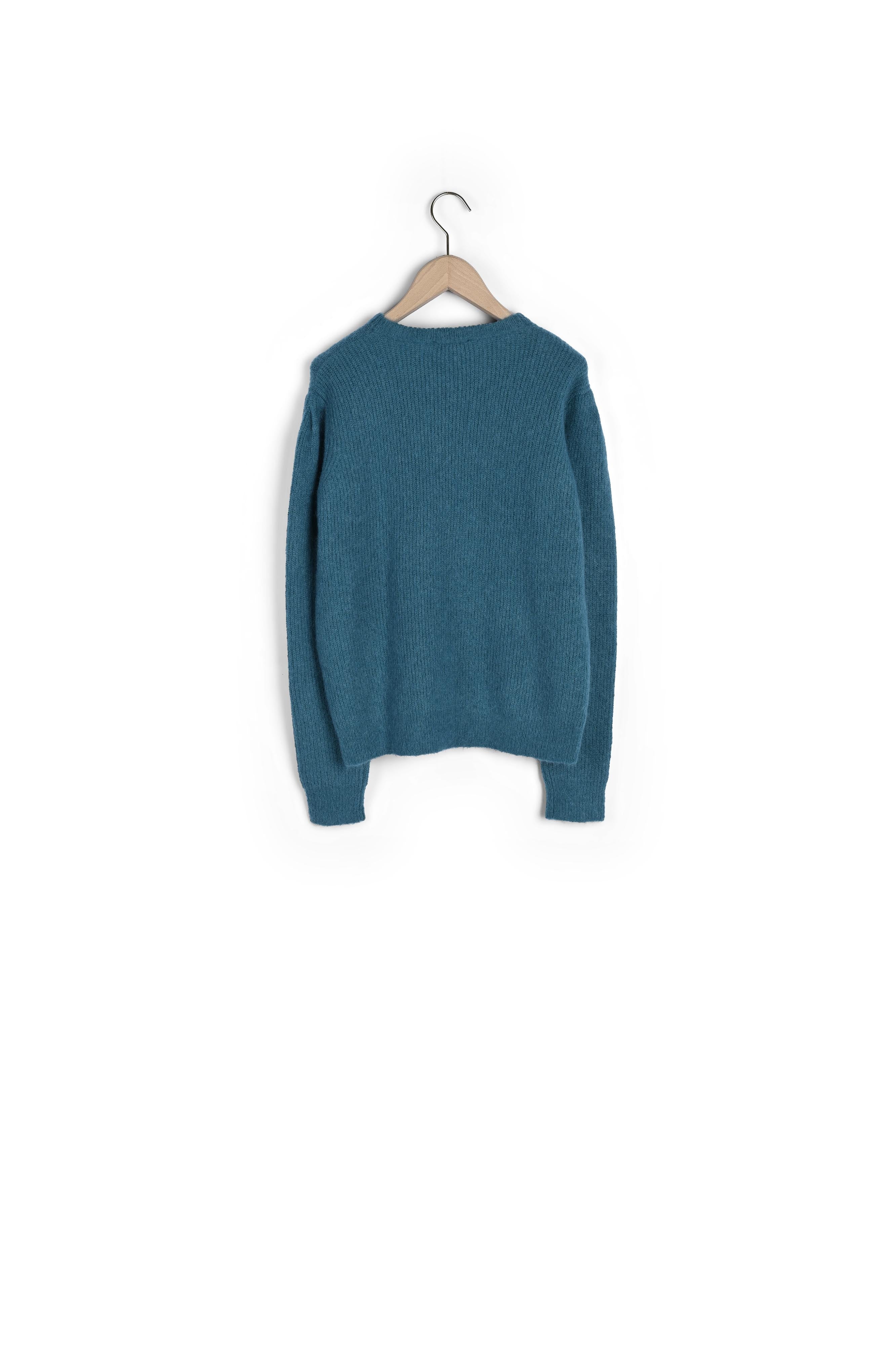 Pull Natou en maille mohair à épaulettes menthe Faume - seconde main