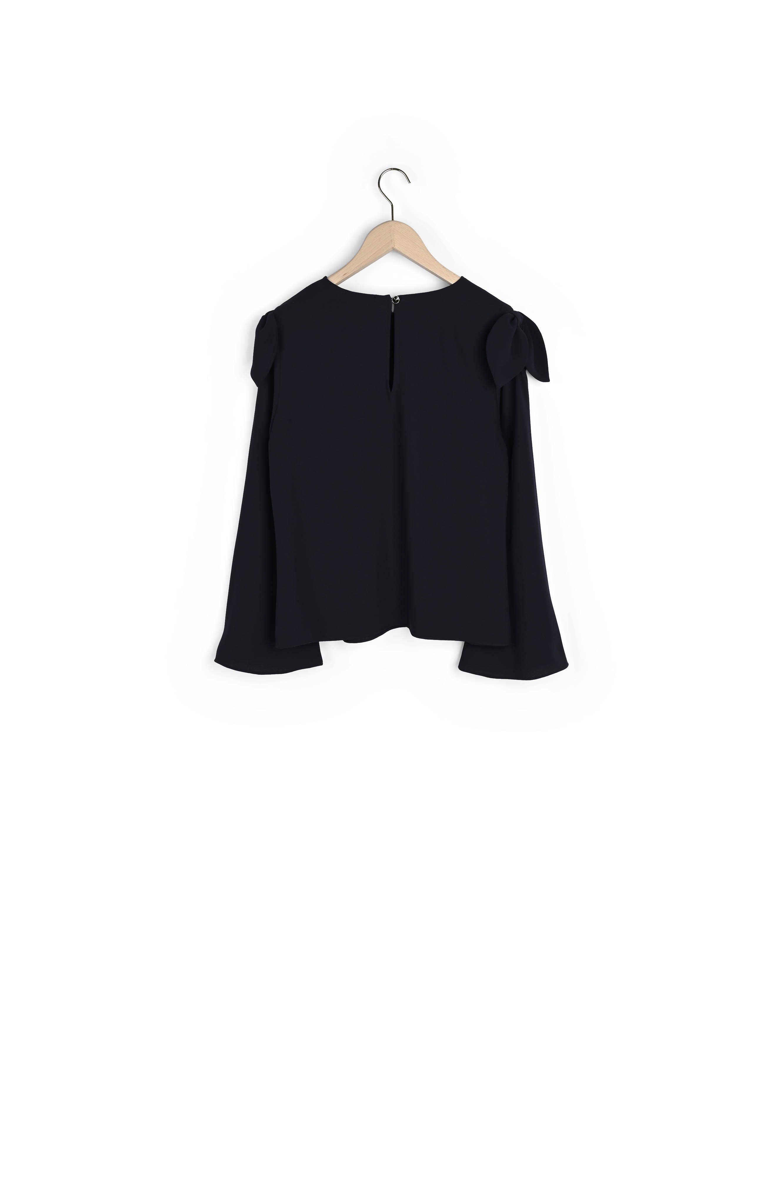 Top Tournesol bleu nuit en crêpe Faume - seconde main