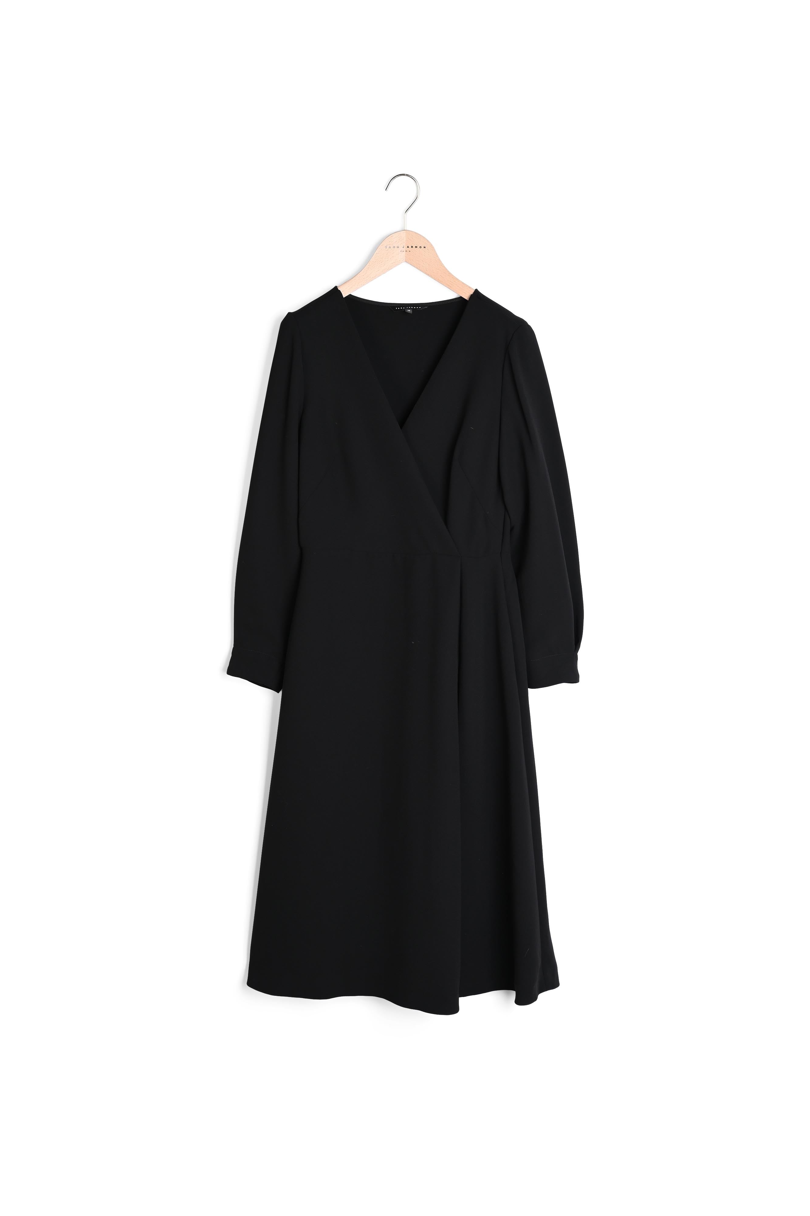Robe Robertine cache-coeur noire Faume - seconde main