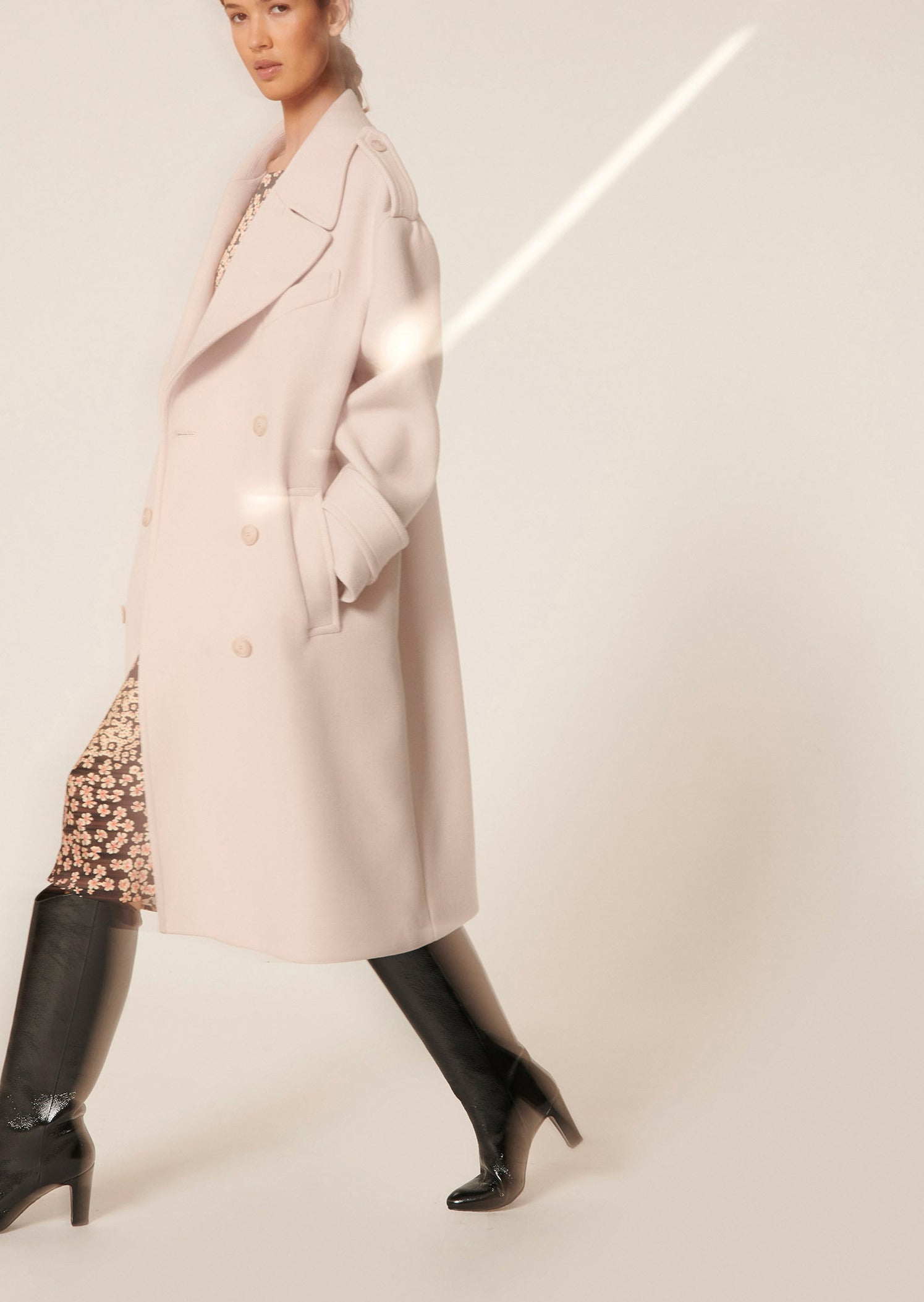 Manteau Maxime écru en laine Faume - seconde main