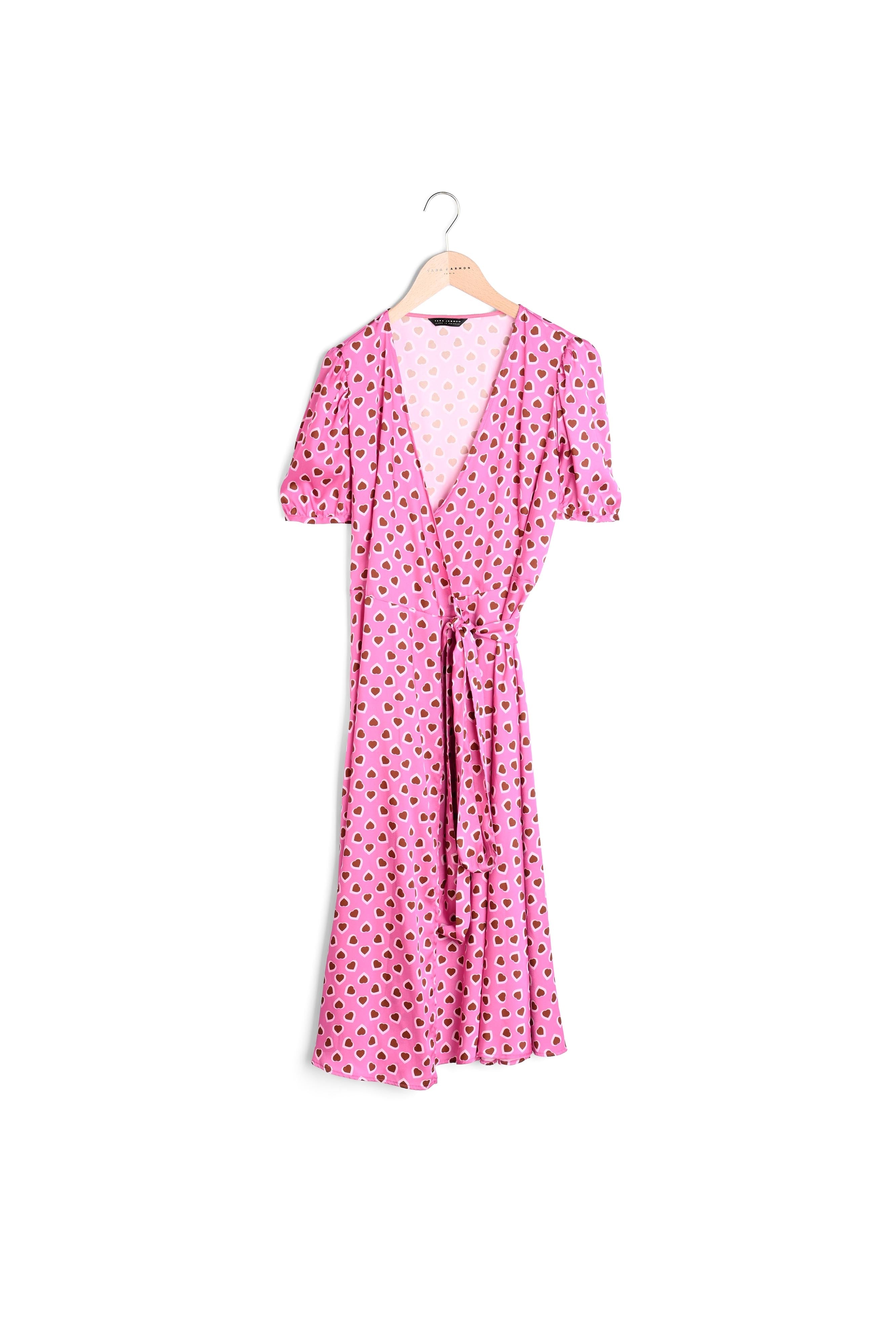 Robe Ravas rose imprimé coeur Faume - seconde main