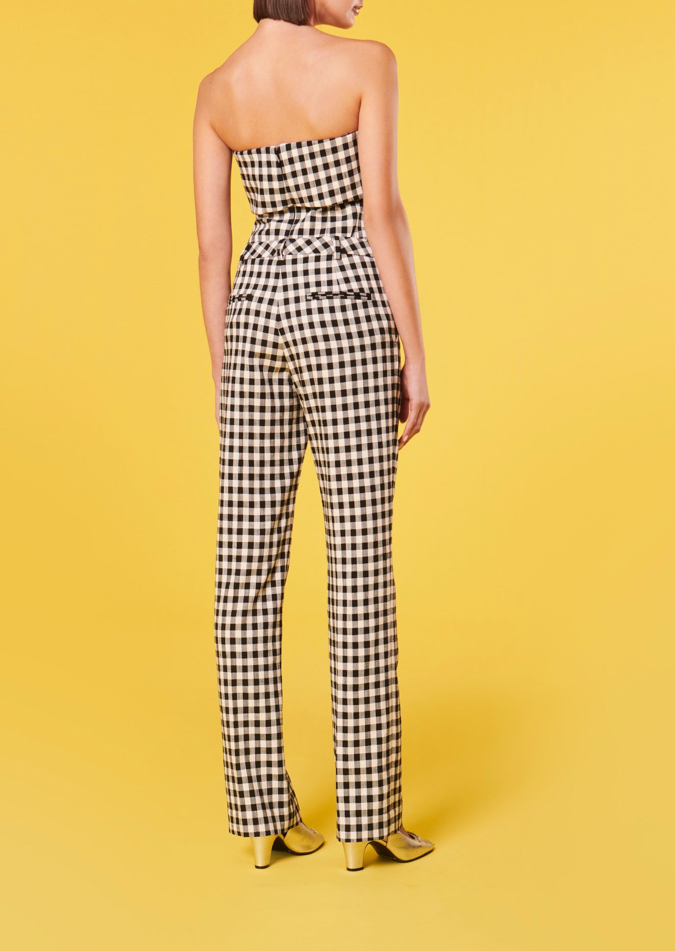 Pantalon Peter noir en vichy Faume - seconde main