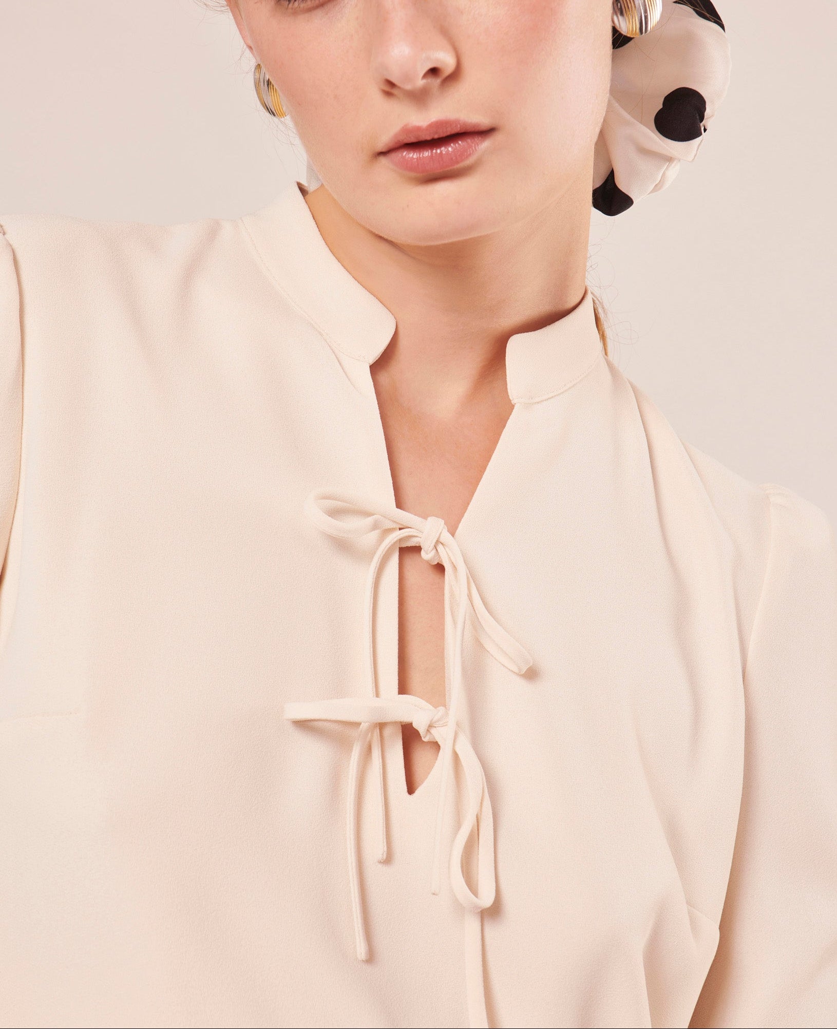 Robe Radiance écrue en crêpe Faume - seconde main