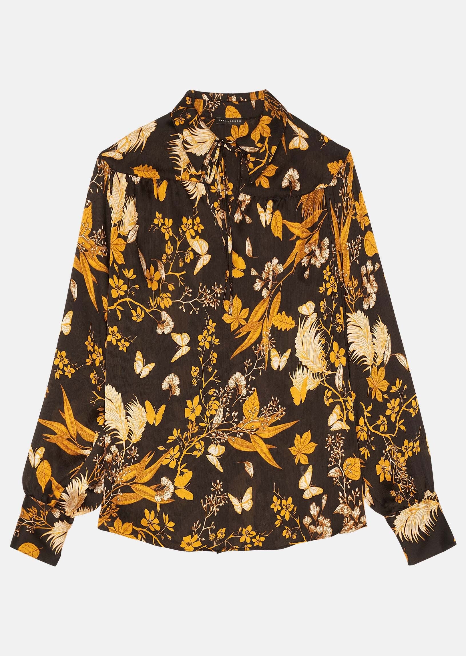 Blouse Tierra noire imprimé papillon de nuit Faume - seconde main