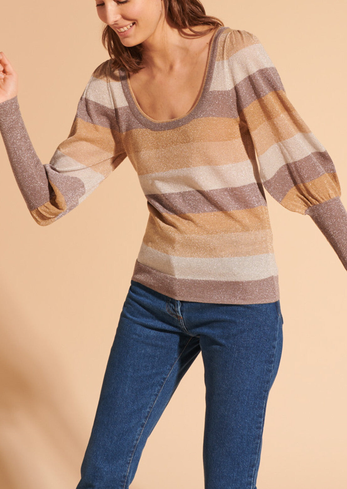 Maille Noéline lurex tricolore Faume - seconde main