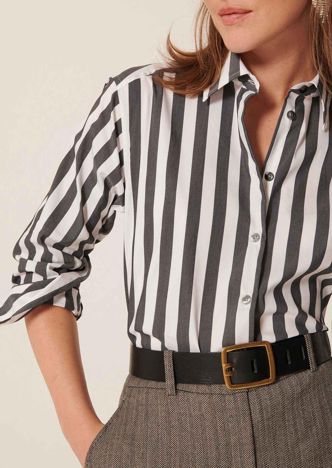 Chemise Carrie noire en popeline de coton Faume - seconde main