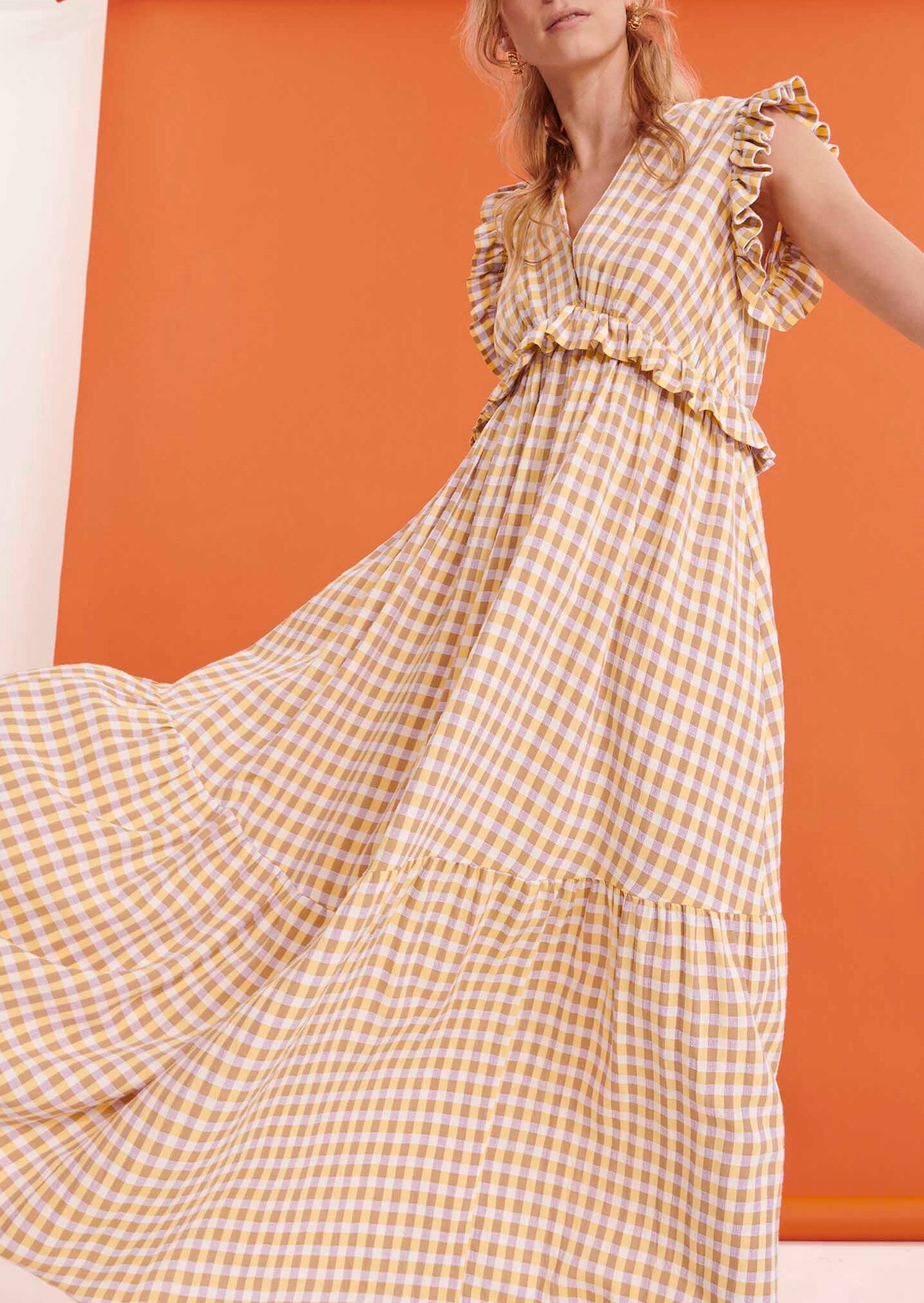 Robe Romi violette en vichy Faume - seconde main