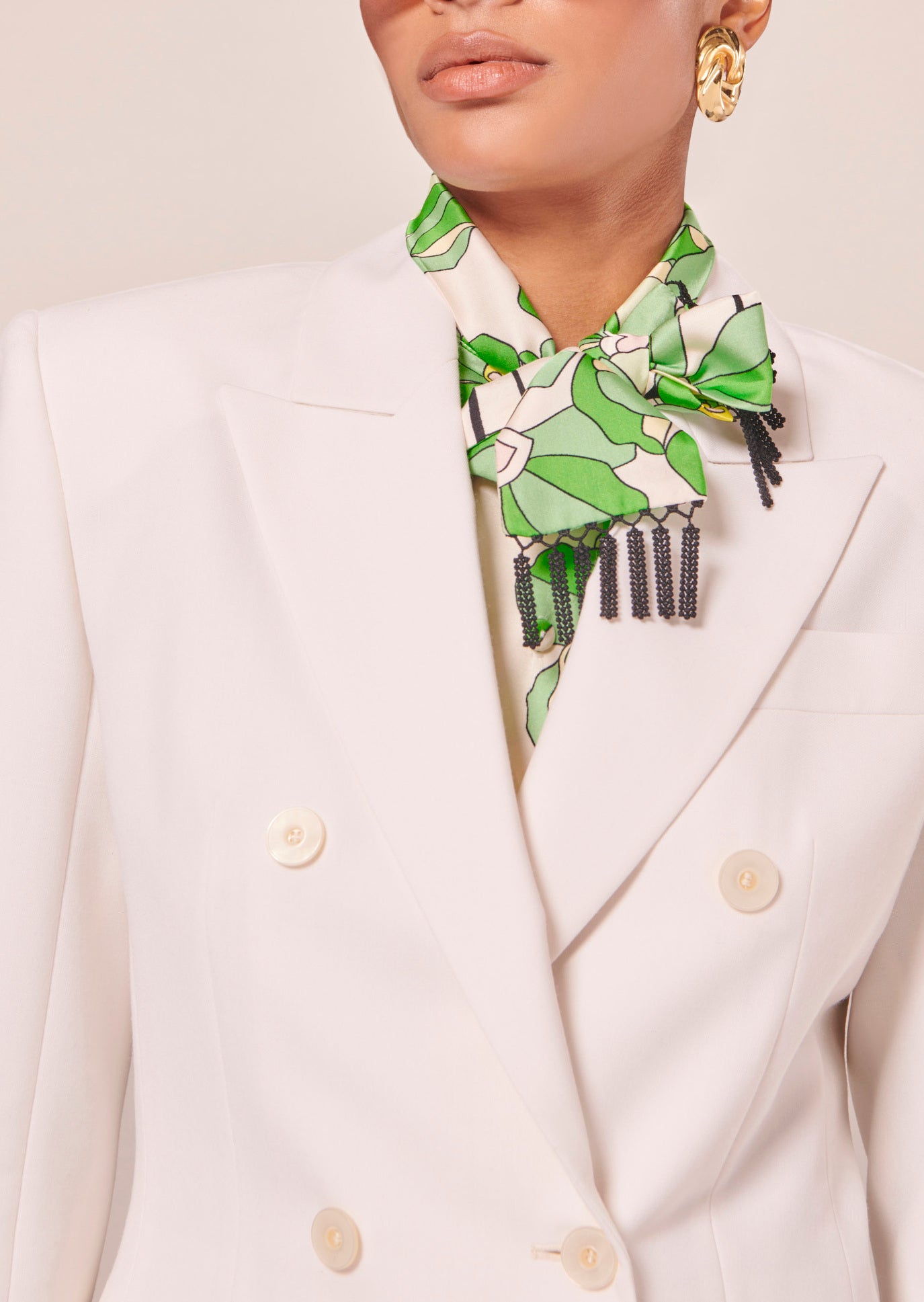 Veste Viola écrue en laine froide Faume - seconde main