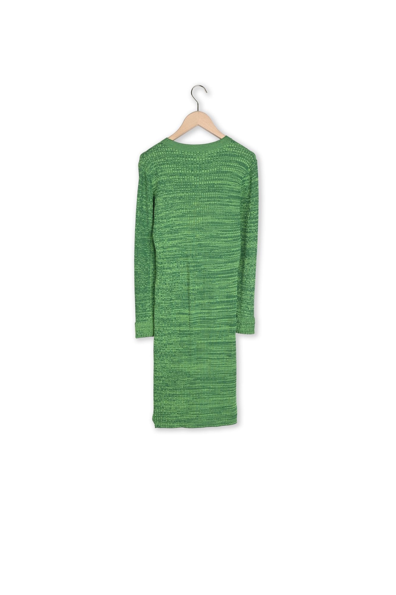 Robe Ralie vert chiné côtelée Faume - seconde main