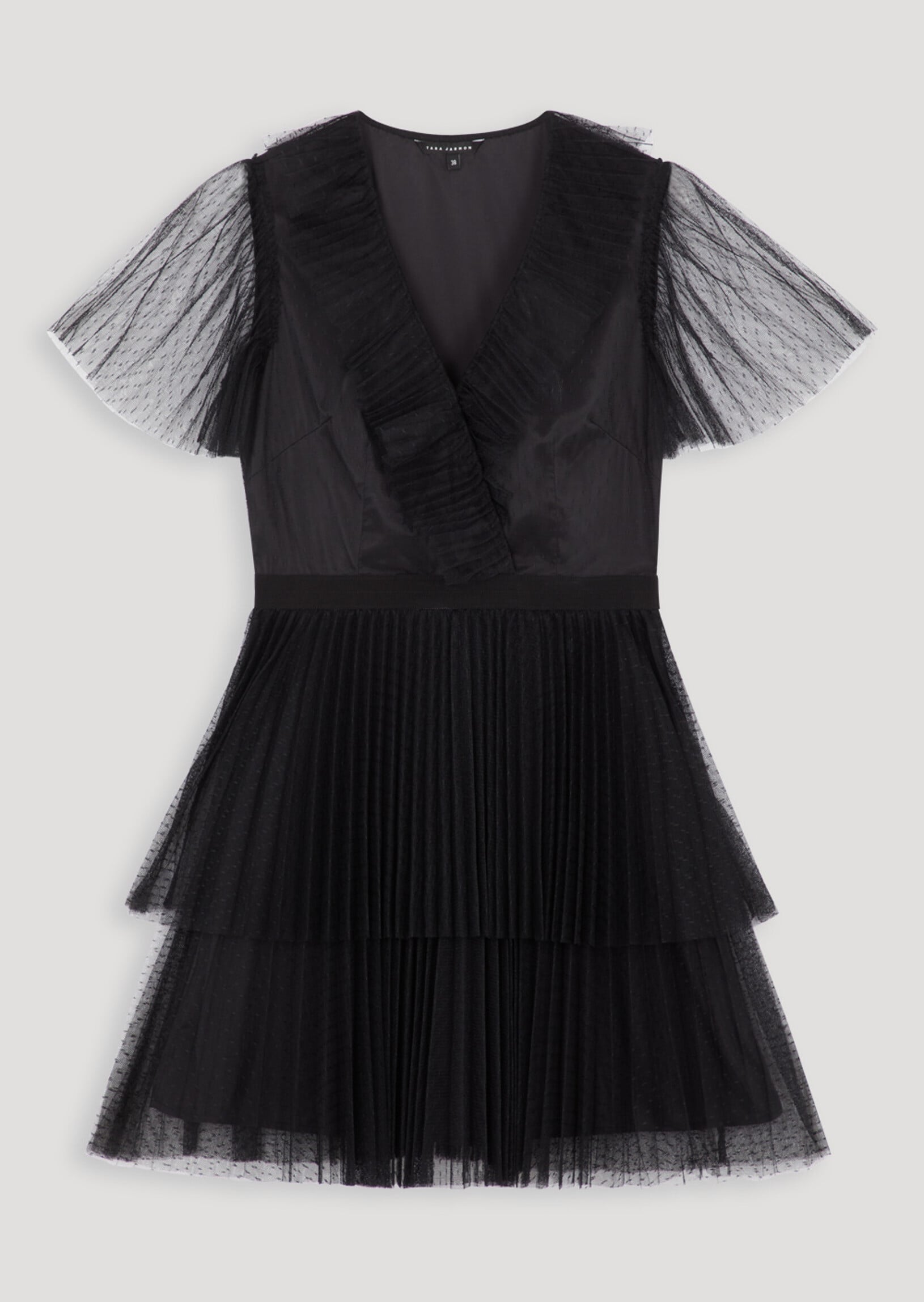 Robe noire en tulle plumetis Faume - seconde main