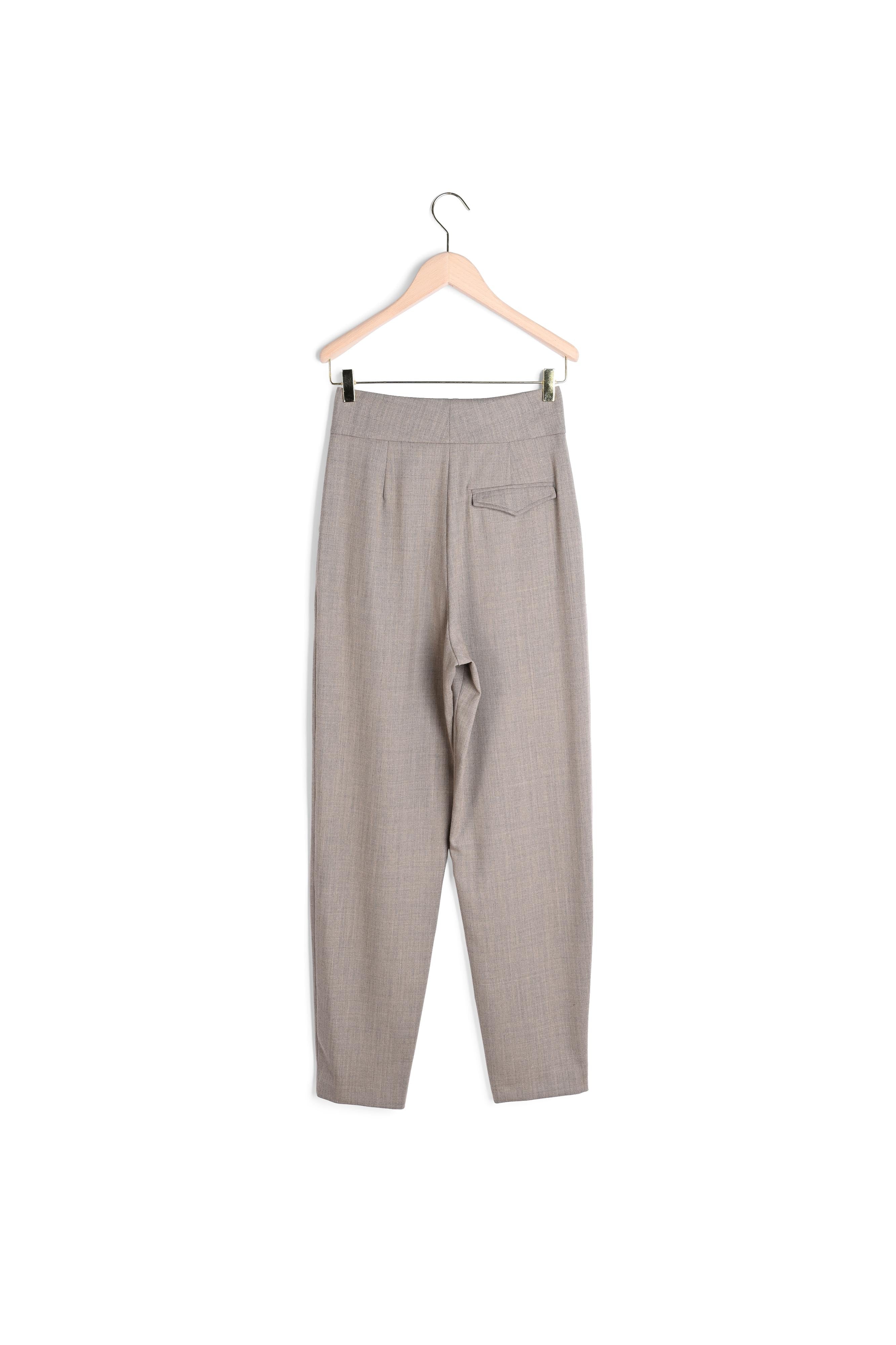 Pantalon Philadelphia beige en flanelle Faume - seconde main