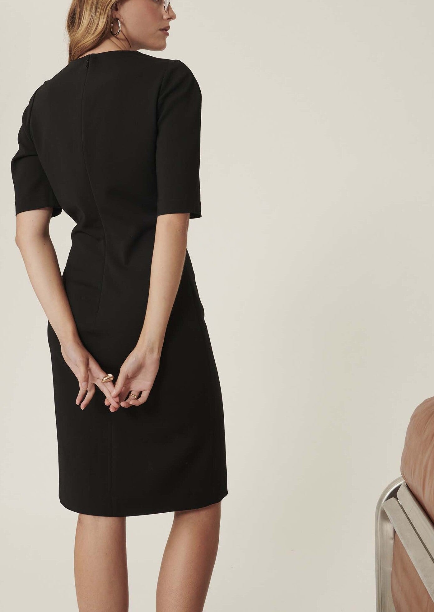 Robe Rothko noire en tailleur technique Faume - seconde main