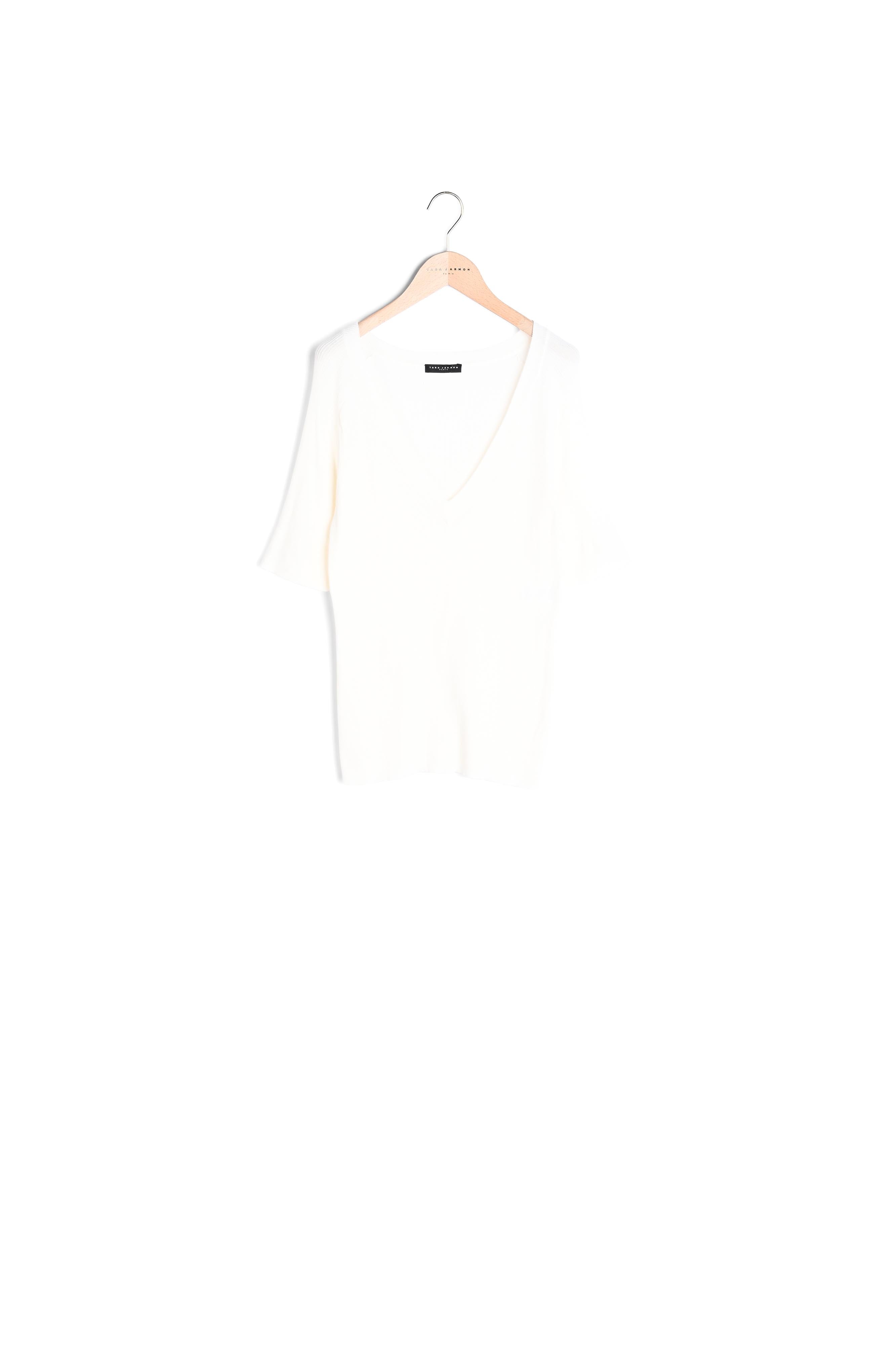 Pull Polina écru en coton extrafin Faume - seconde main