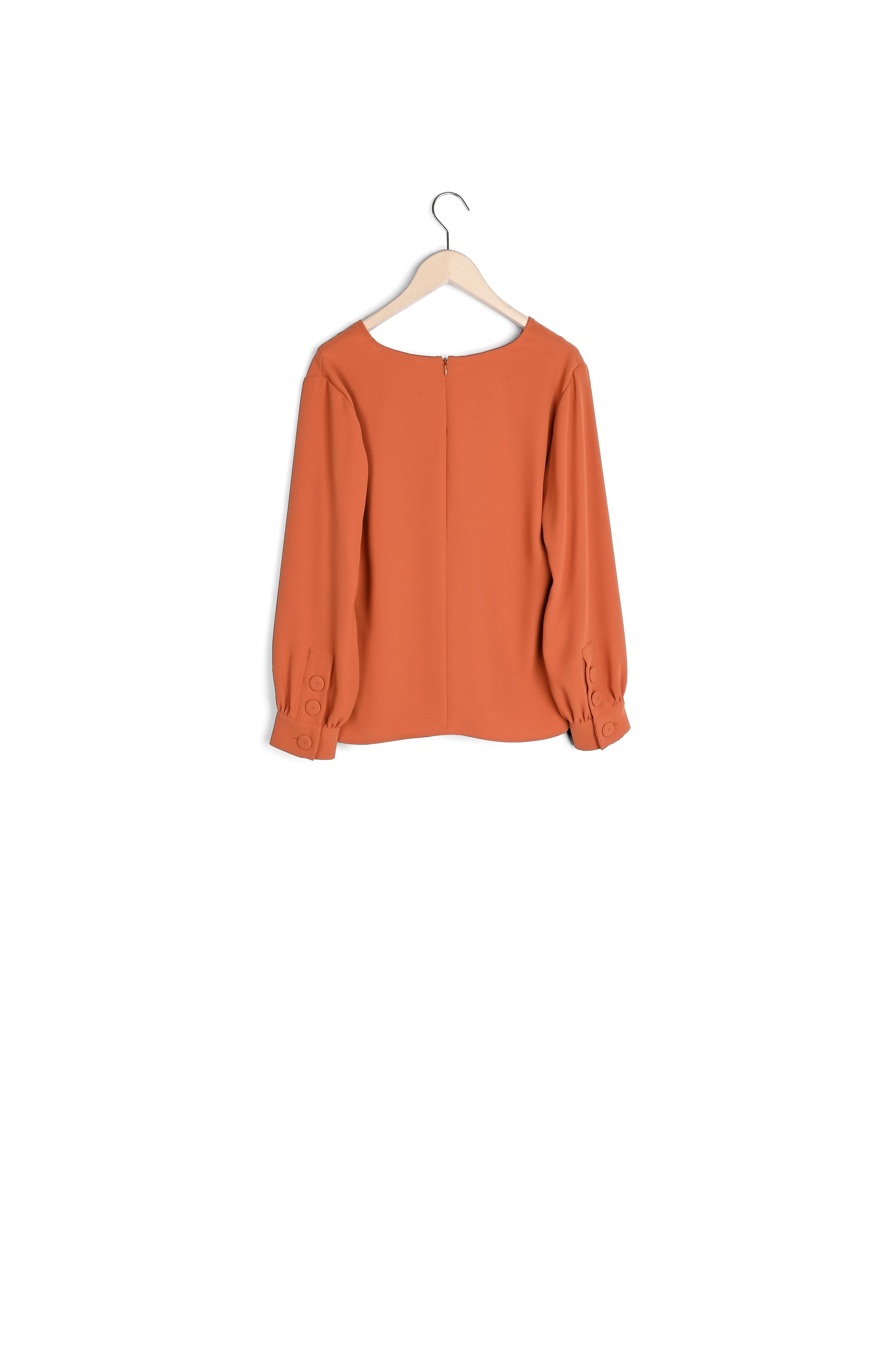 Blouse Taddeus orange en crêpe Faume - seconde main