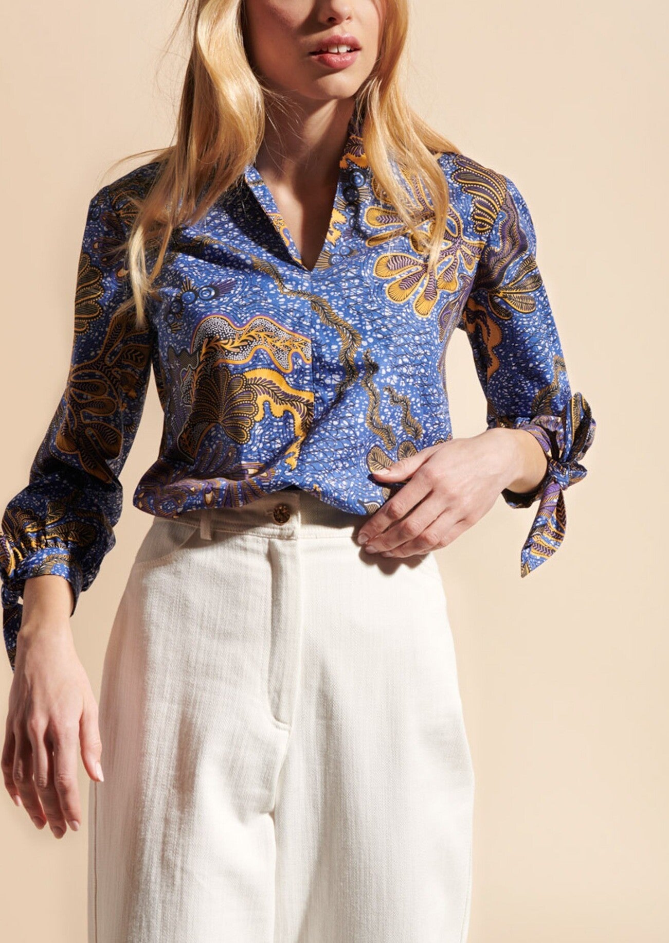 Top Tanya bleu en wax Faume - seconde main