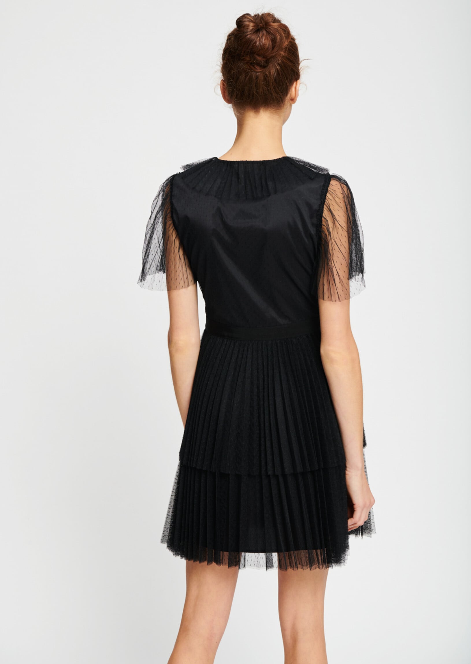 Robe noire en tulle plumetis Faume - seconde main