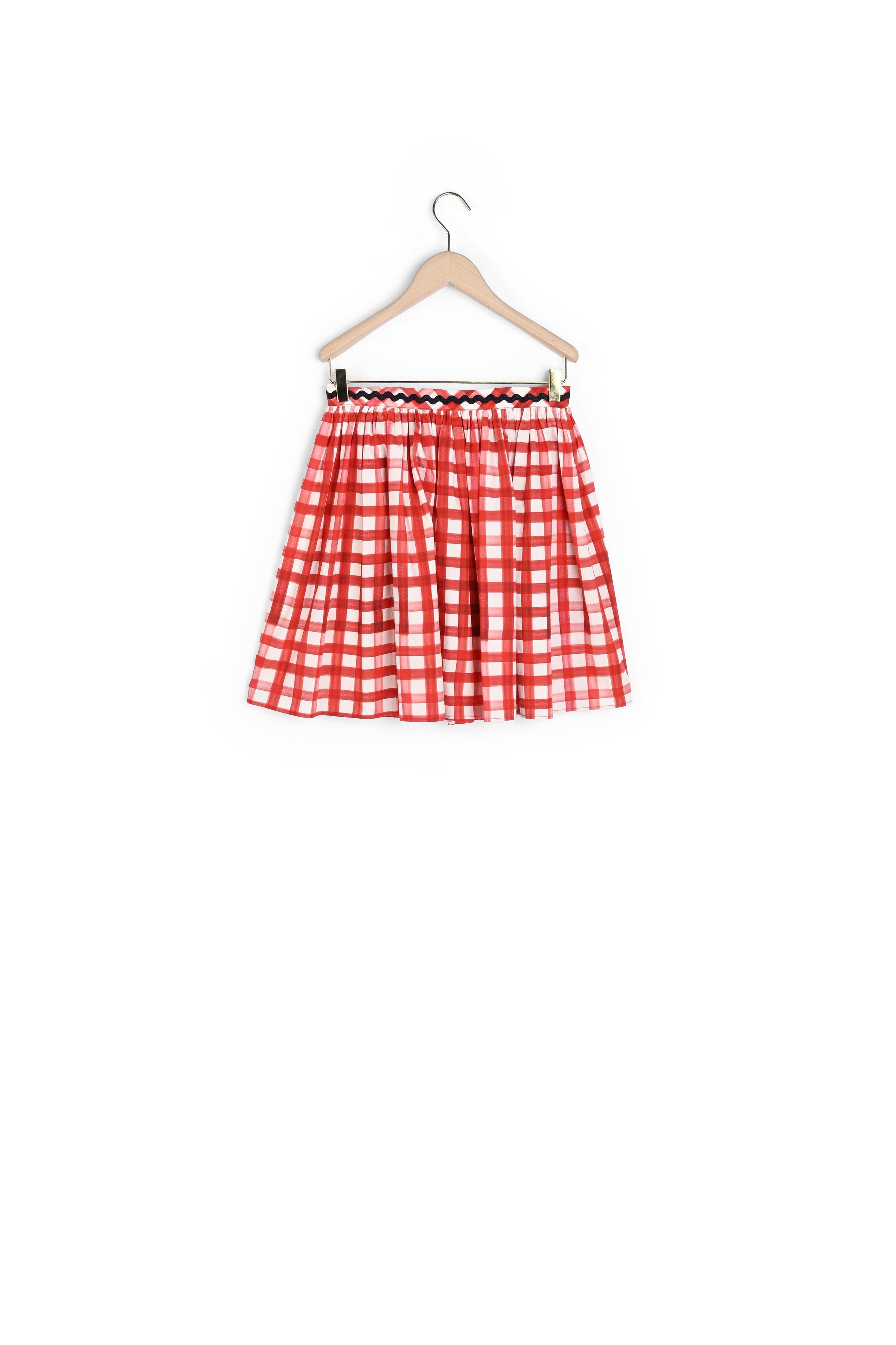 Jupe Joilita vichy rouge en popeline Faume - seconde main