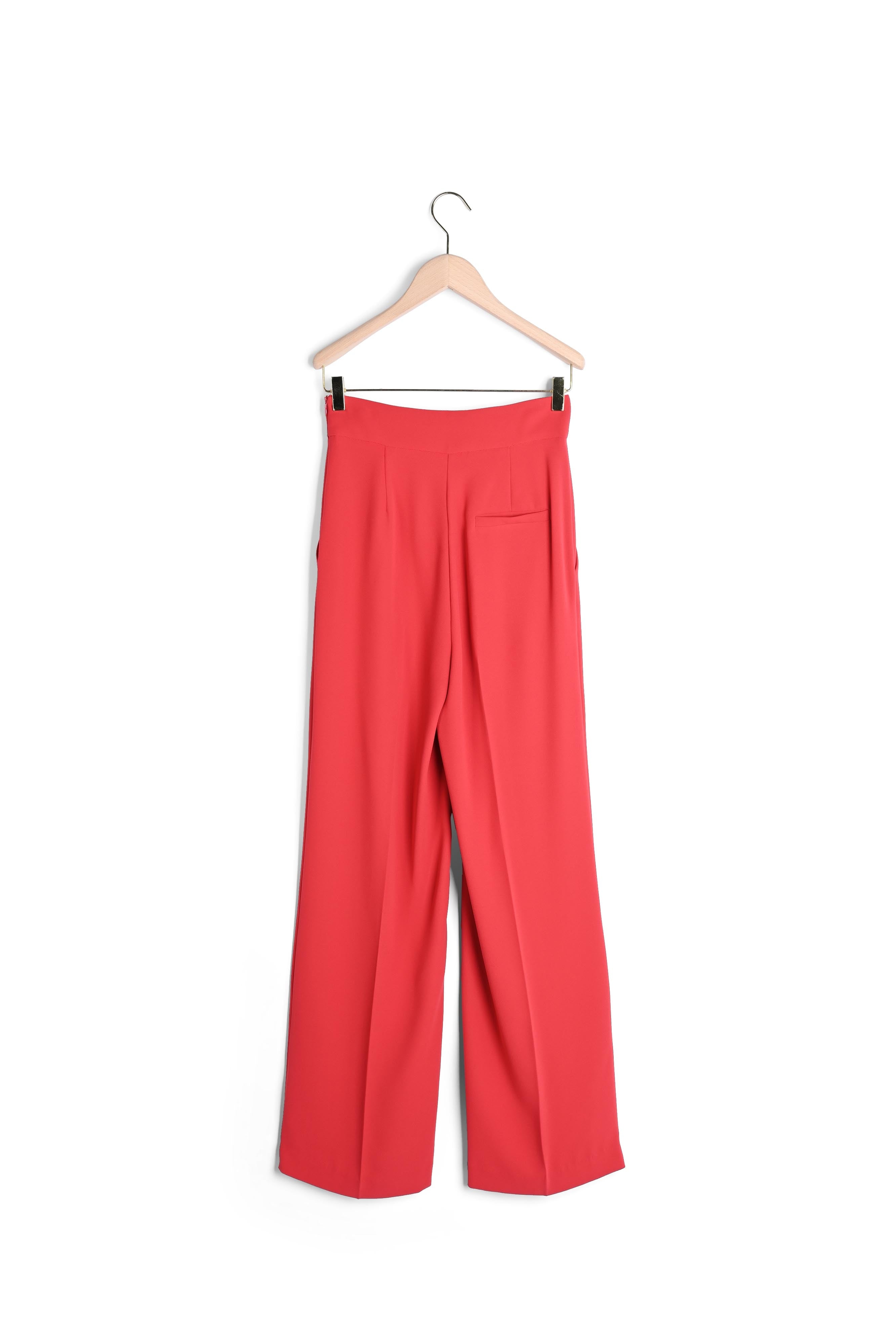 Pantalon Pilar rouge en crêpe Faume - seconde main