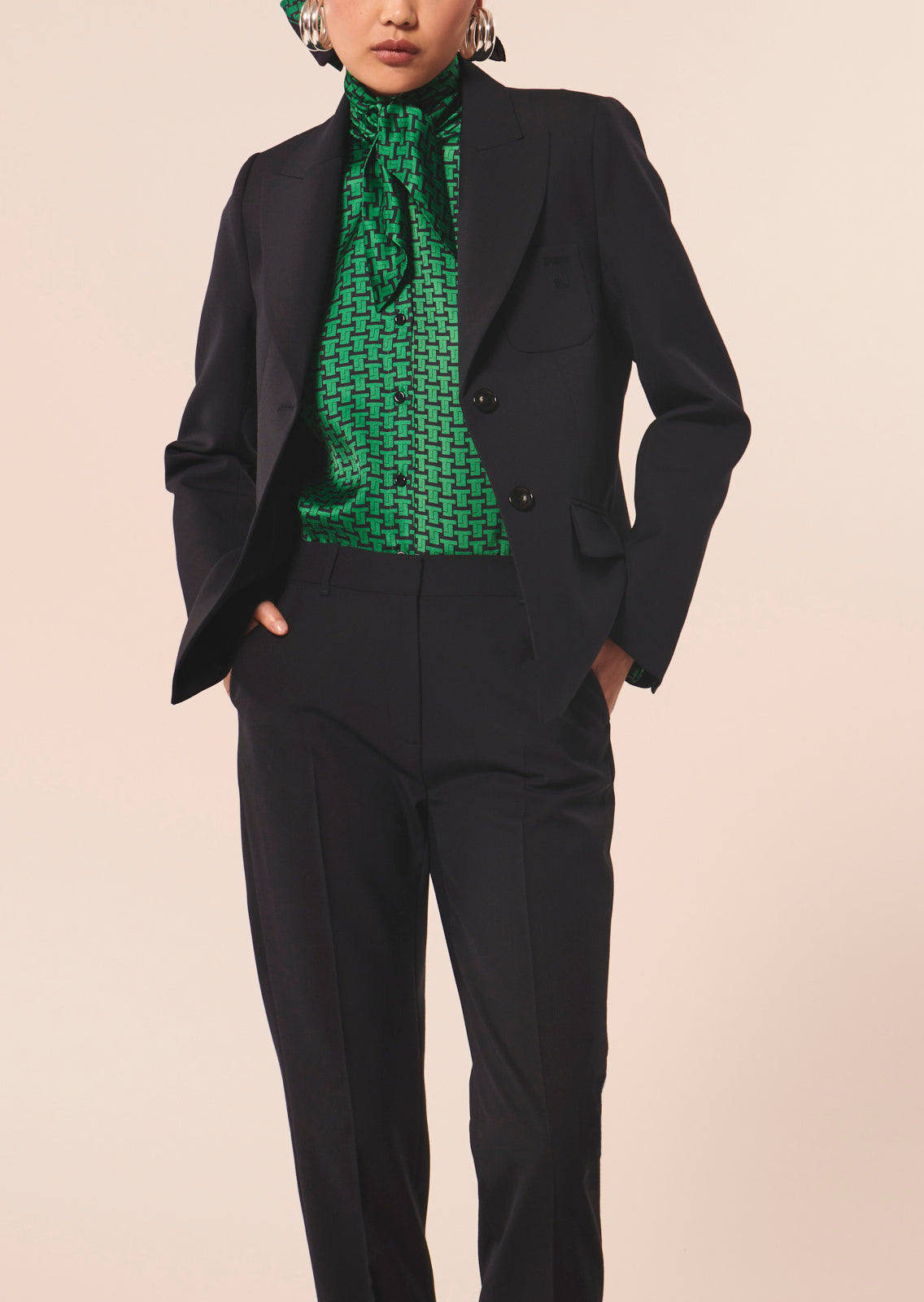 Veste Vanny bleu nuit en laine froide Faume - seconde main